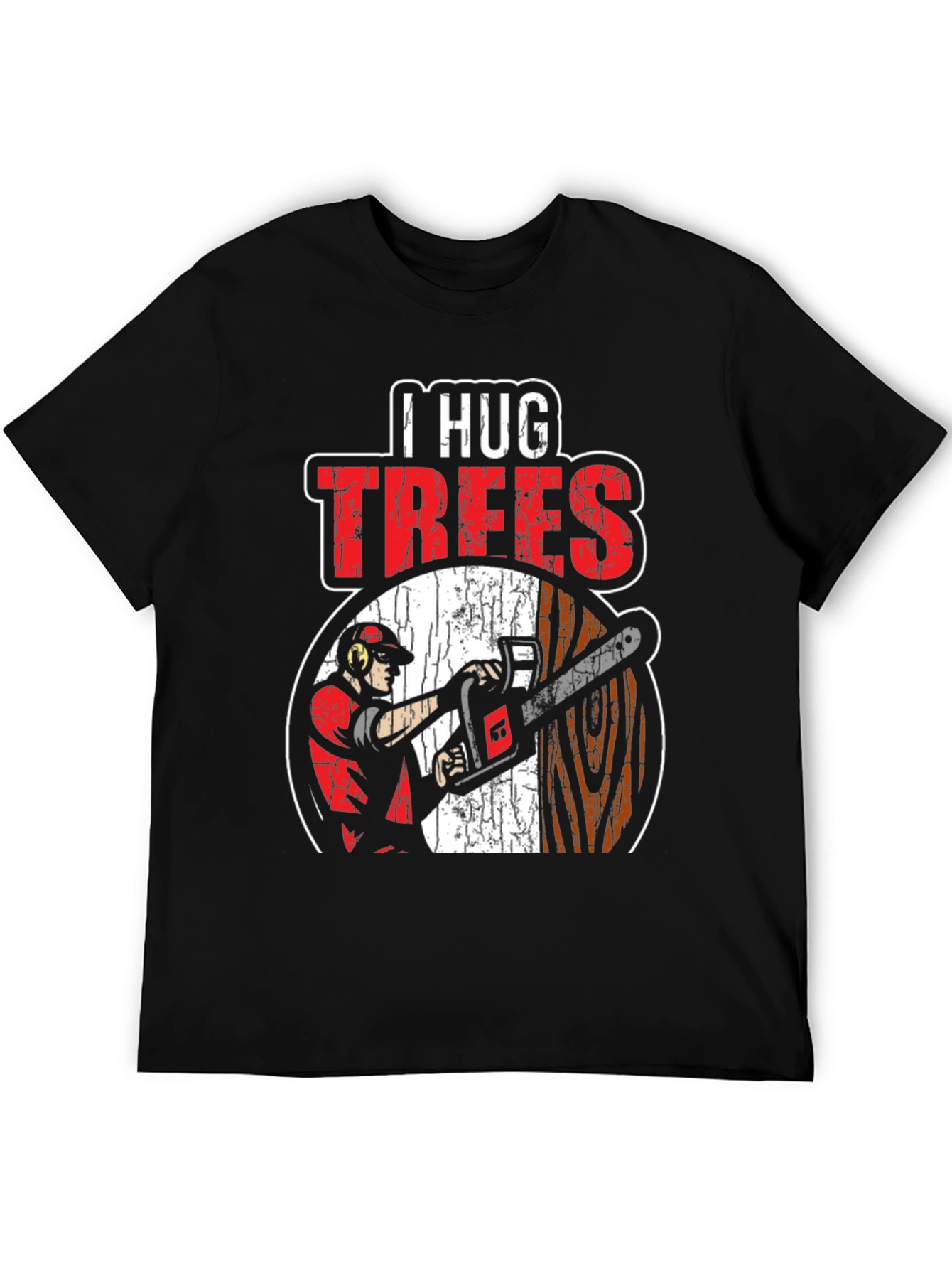 I Hug Trees Graphic T-Shirt - Arborist Lumberjack