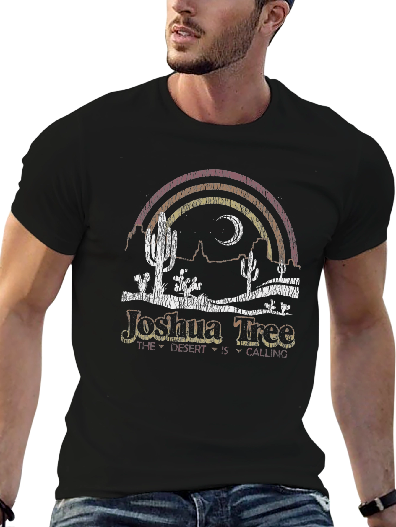 Joshua Tree Desert Calling Black T-Shirt
