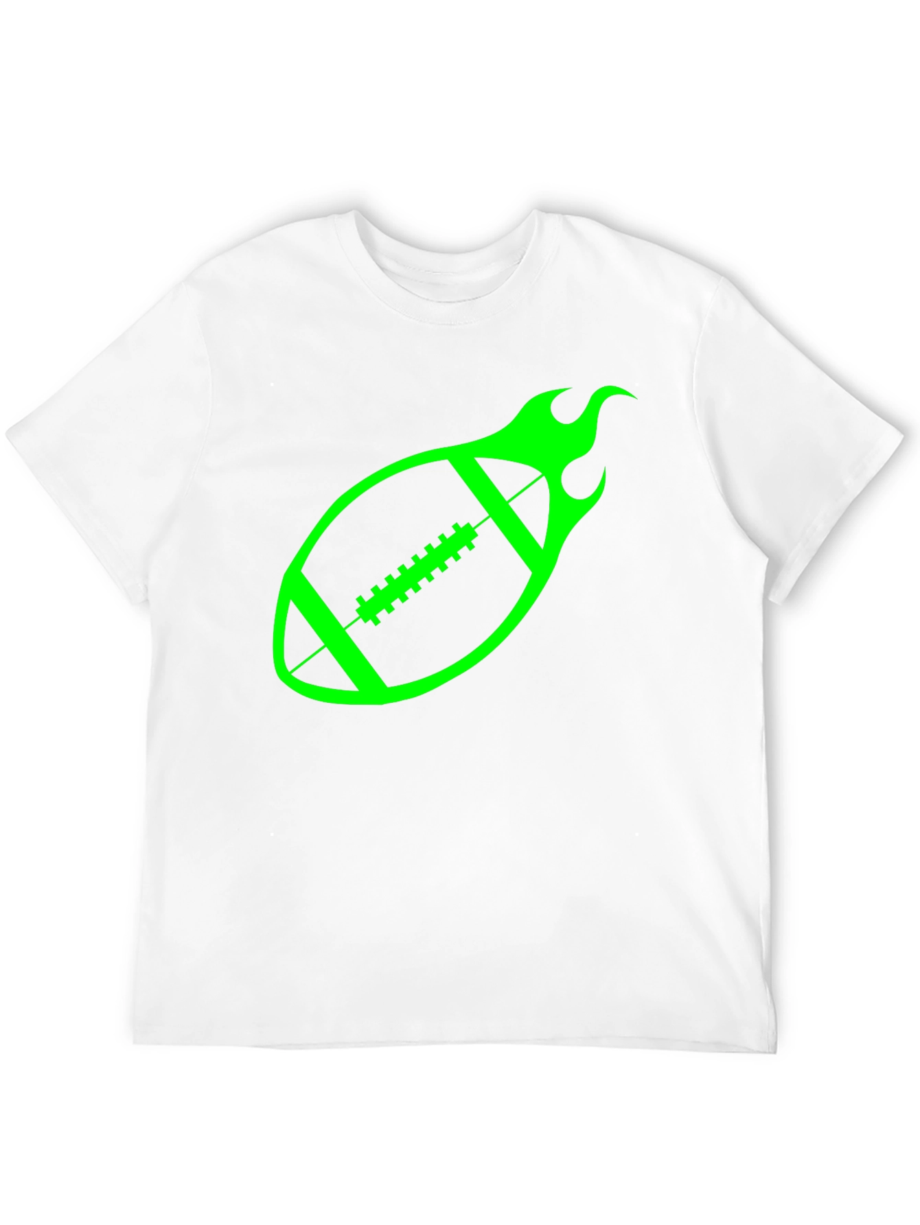 Flaming Football Graphic Tee - Black