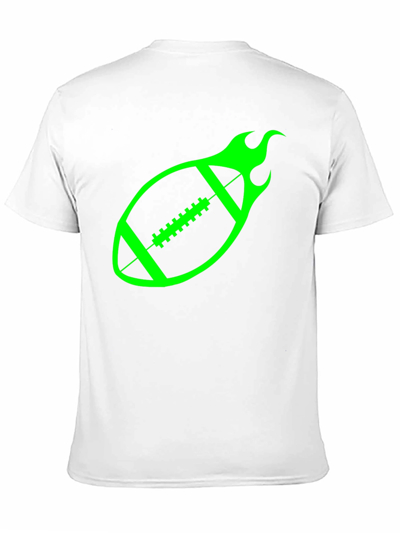 Flaming Football Graphic Tee - Black