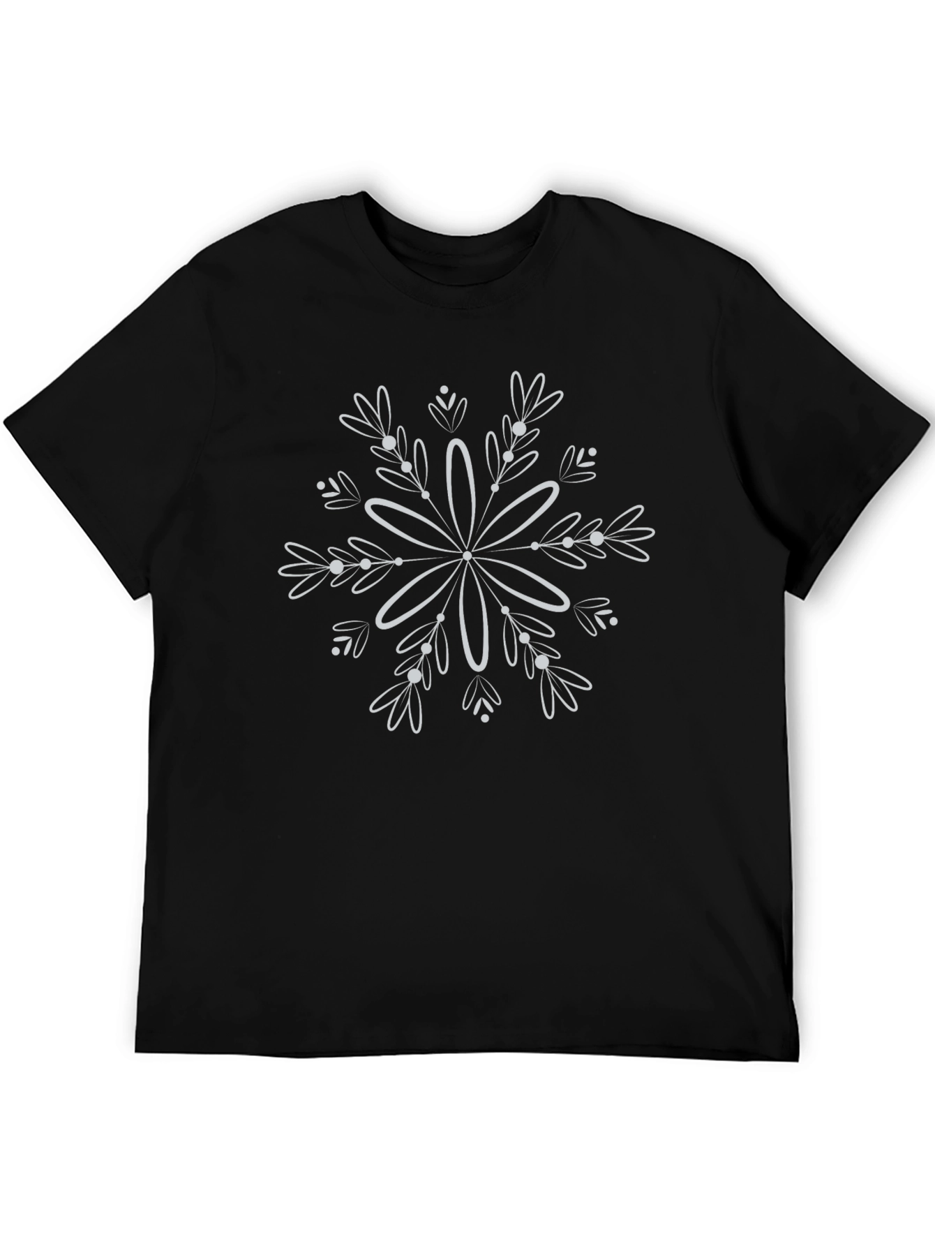 Snowflake Graphic Black T-Shirt