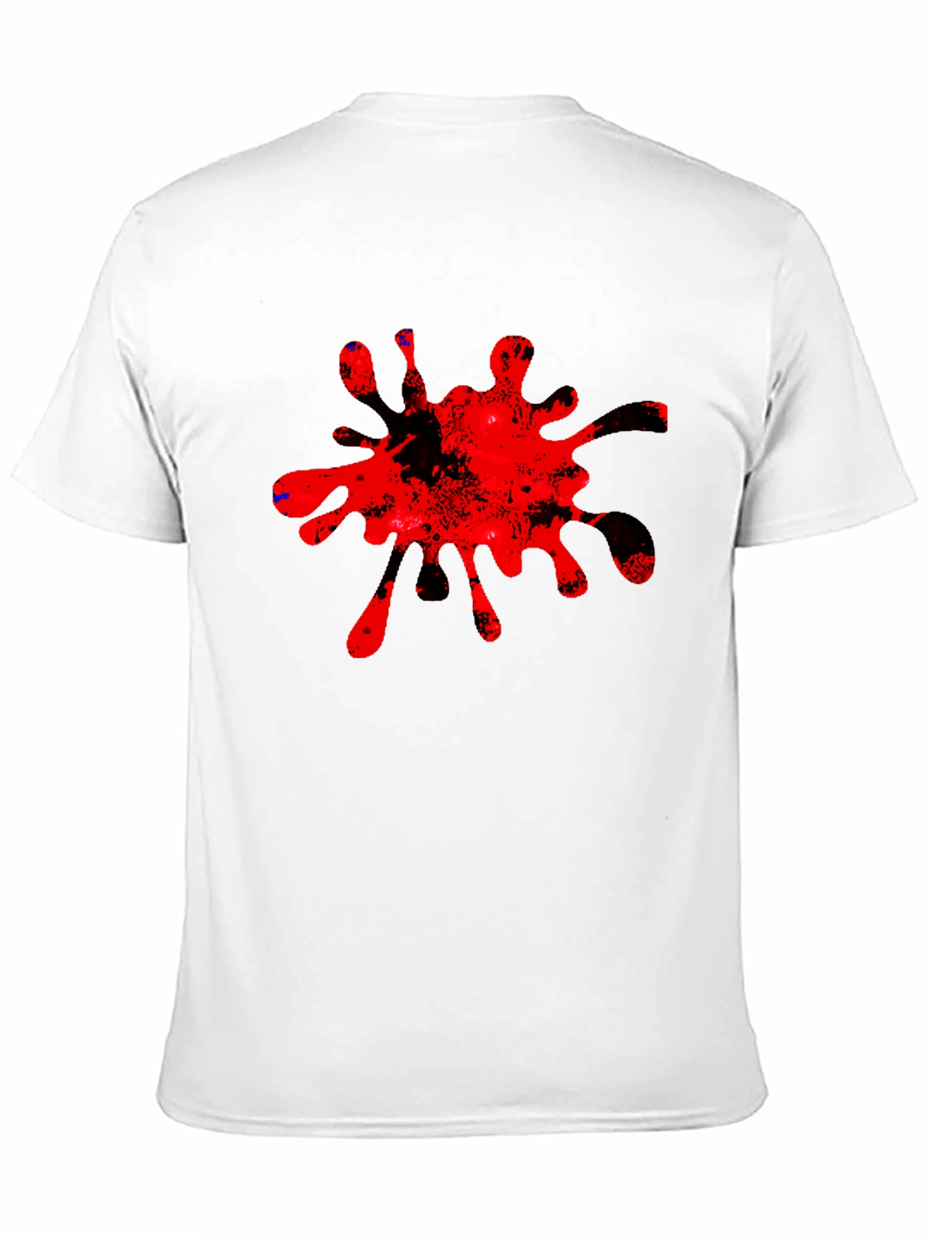 Bold Red Splatter Graphic Tee - Casual Cool