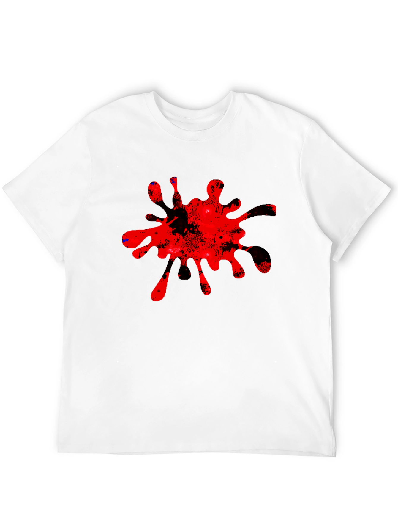 Bold Red Splatter Graphic Tee - Casual Cool