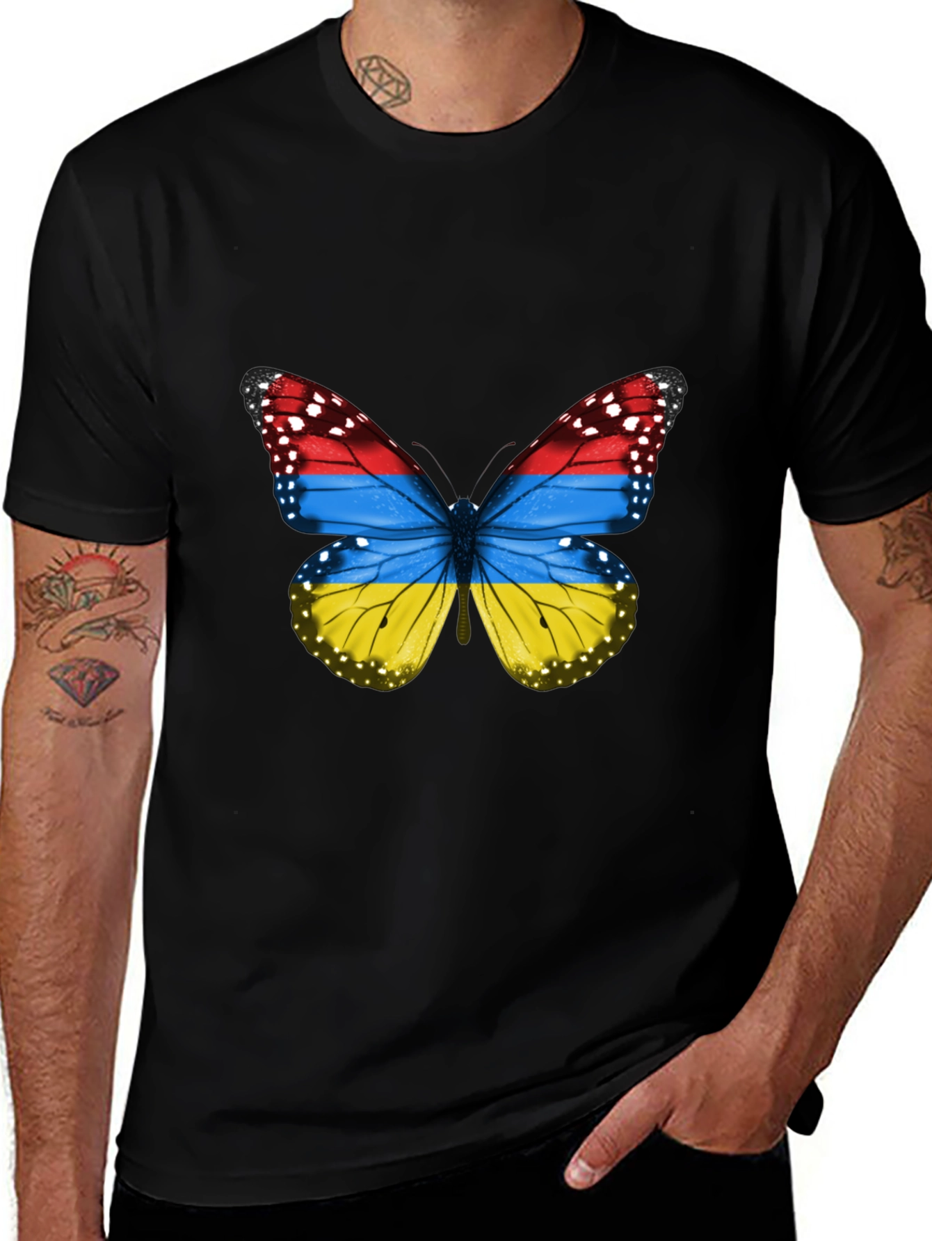 Armenian Flag Butterfly T-Shirt