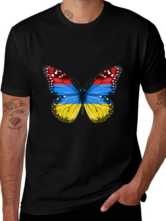 Armenian Flag Butterfly T-Shirt