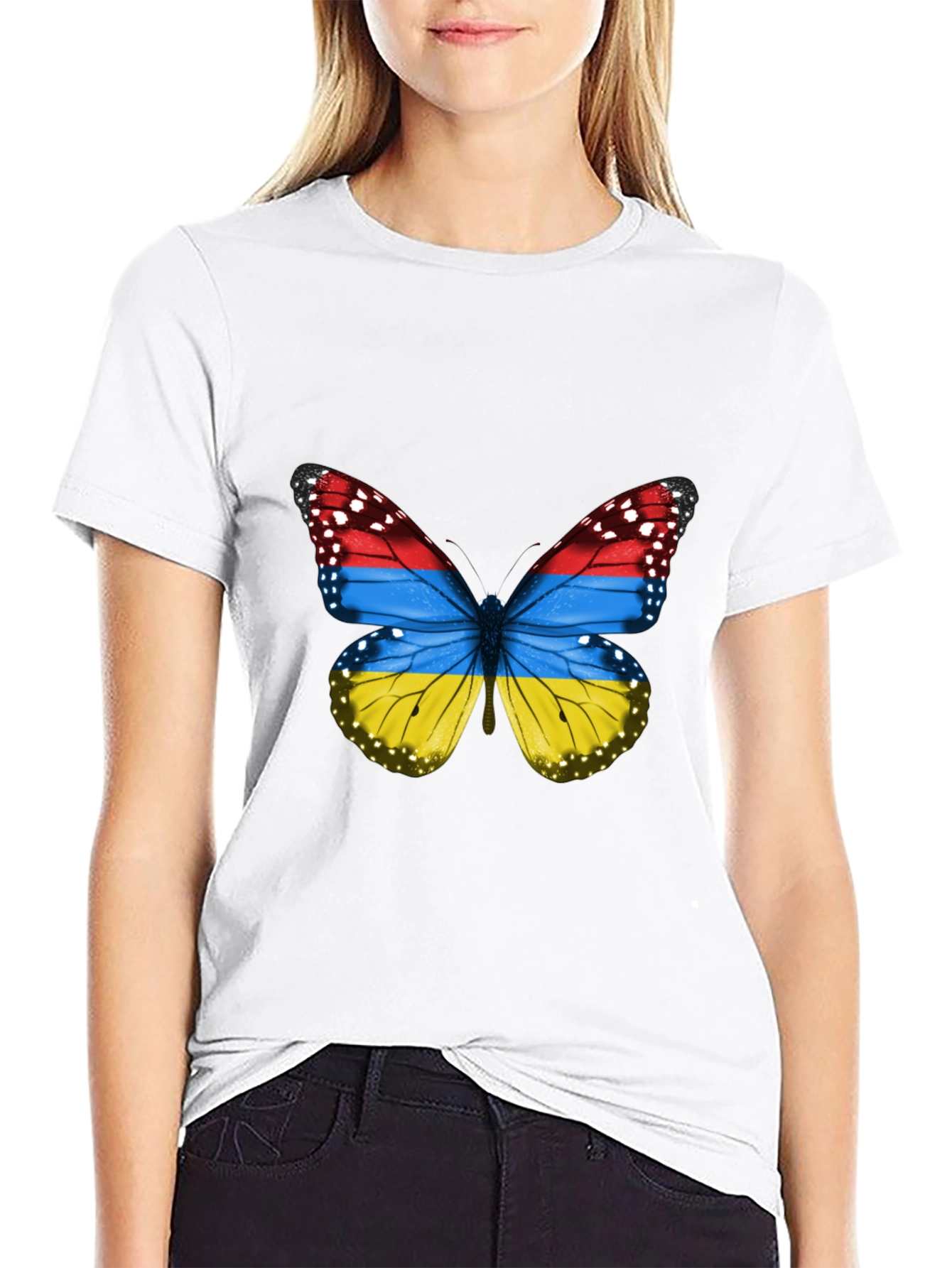 Armenian Flag Butterfly T-Shirt
