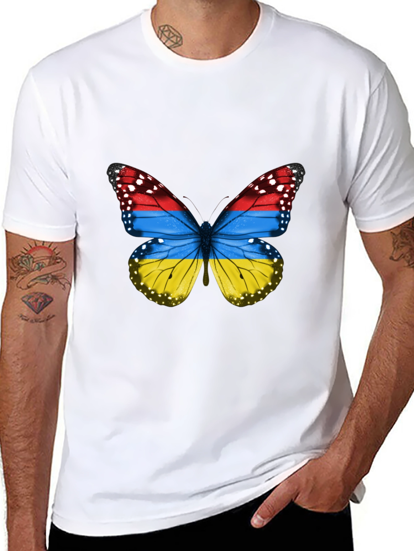 Armenian Flag Butterfly T-Shirt