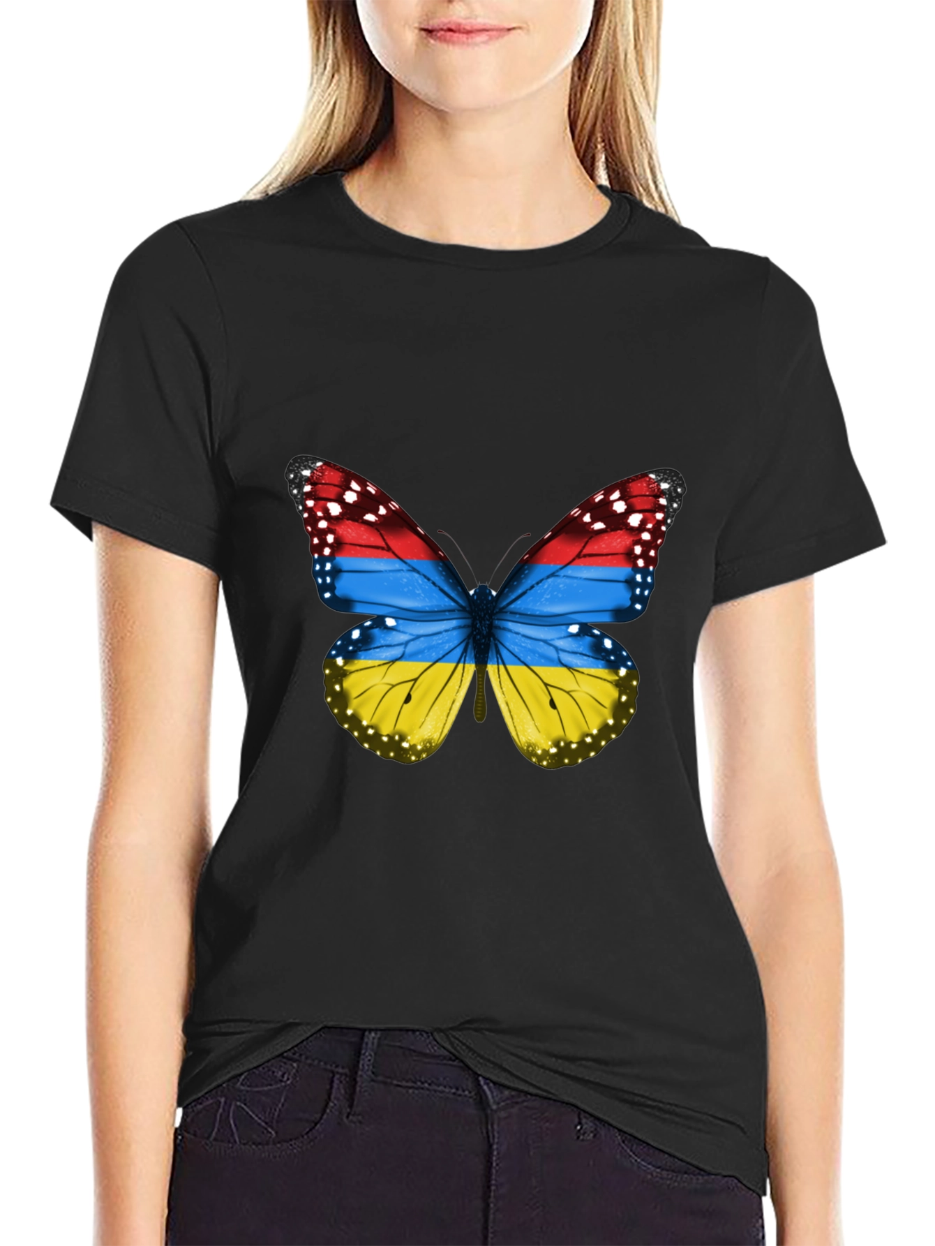 Armenian Flag Butterfly T-Shirt