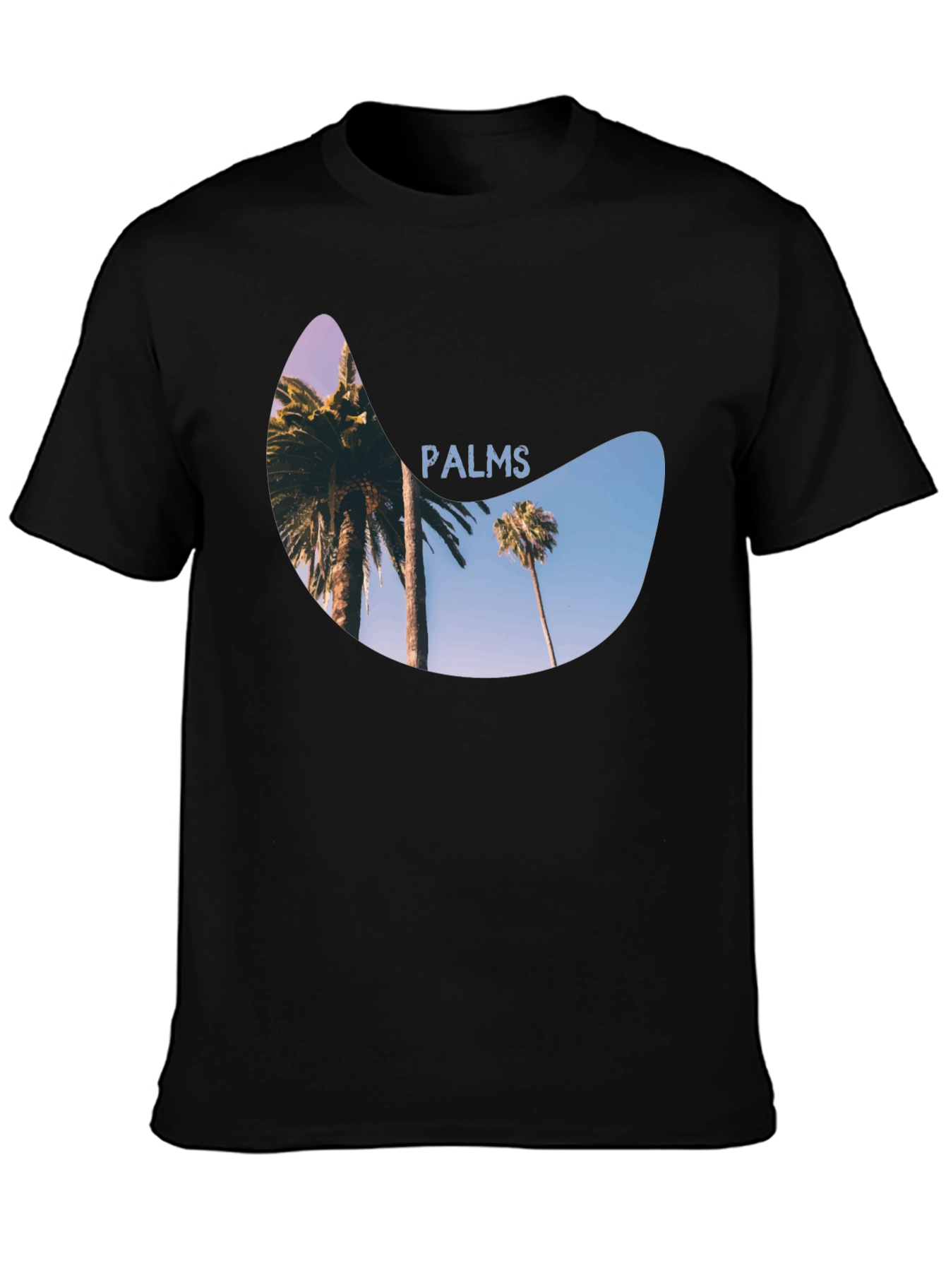 Palms Graphic Print Black T-Shirt