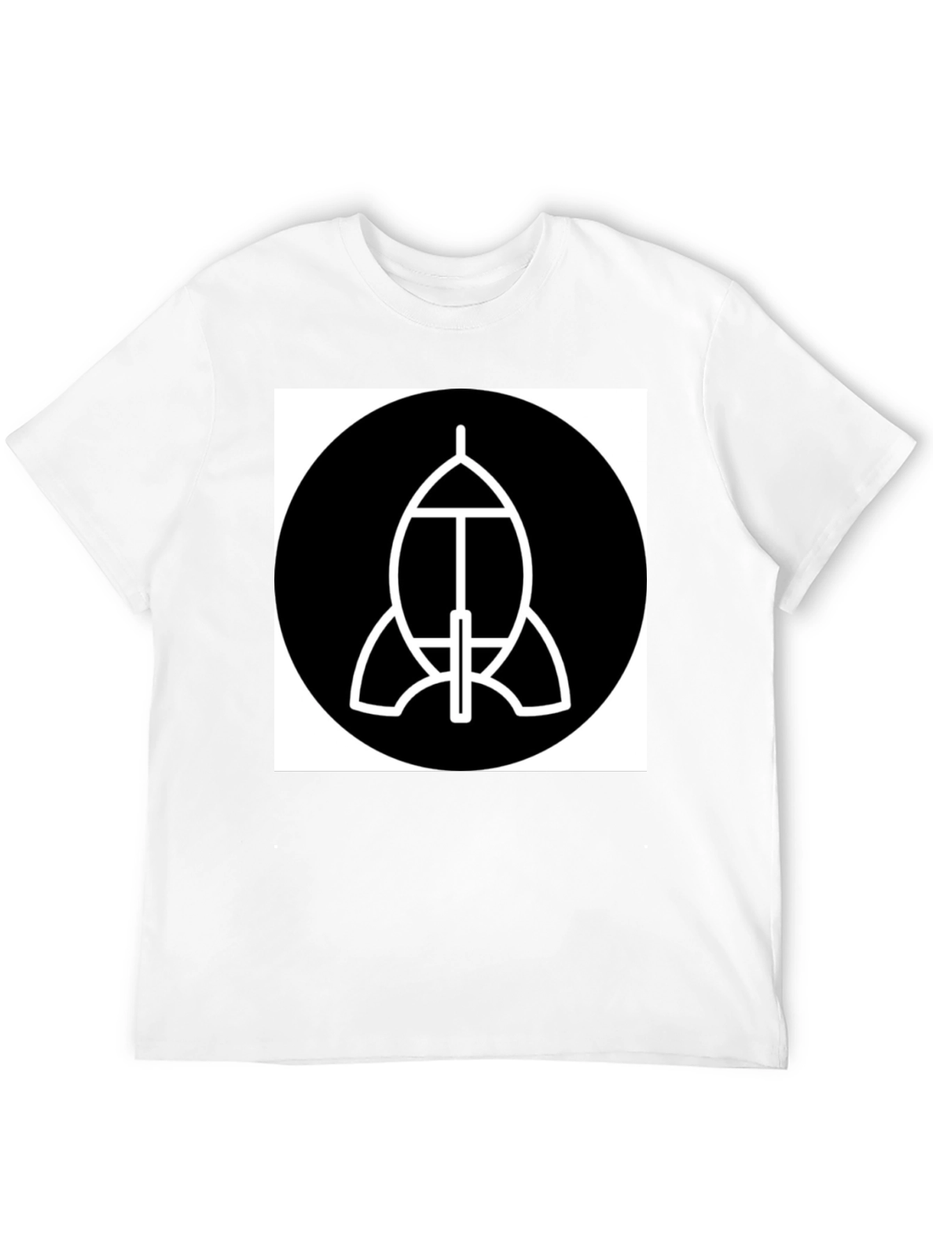 Abstract Spacecraft Graphic Black T-Shirt