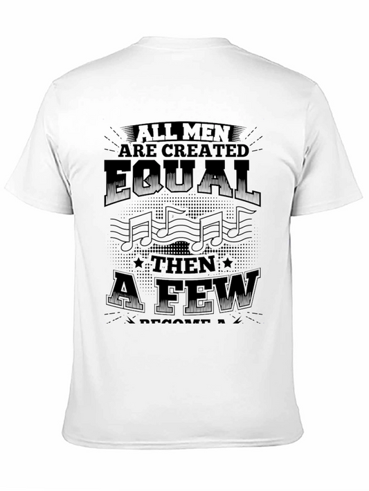 Mens Black T-Shirt with Music Lover Graphic