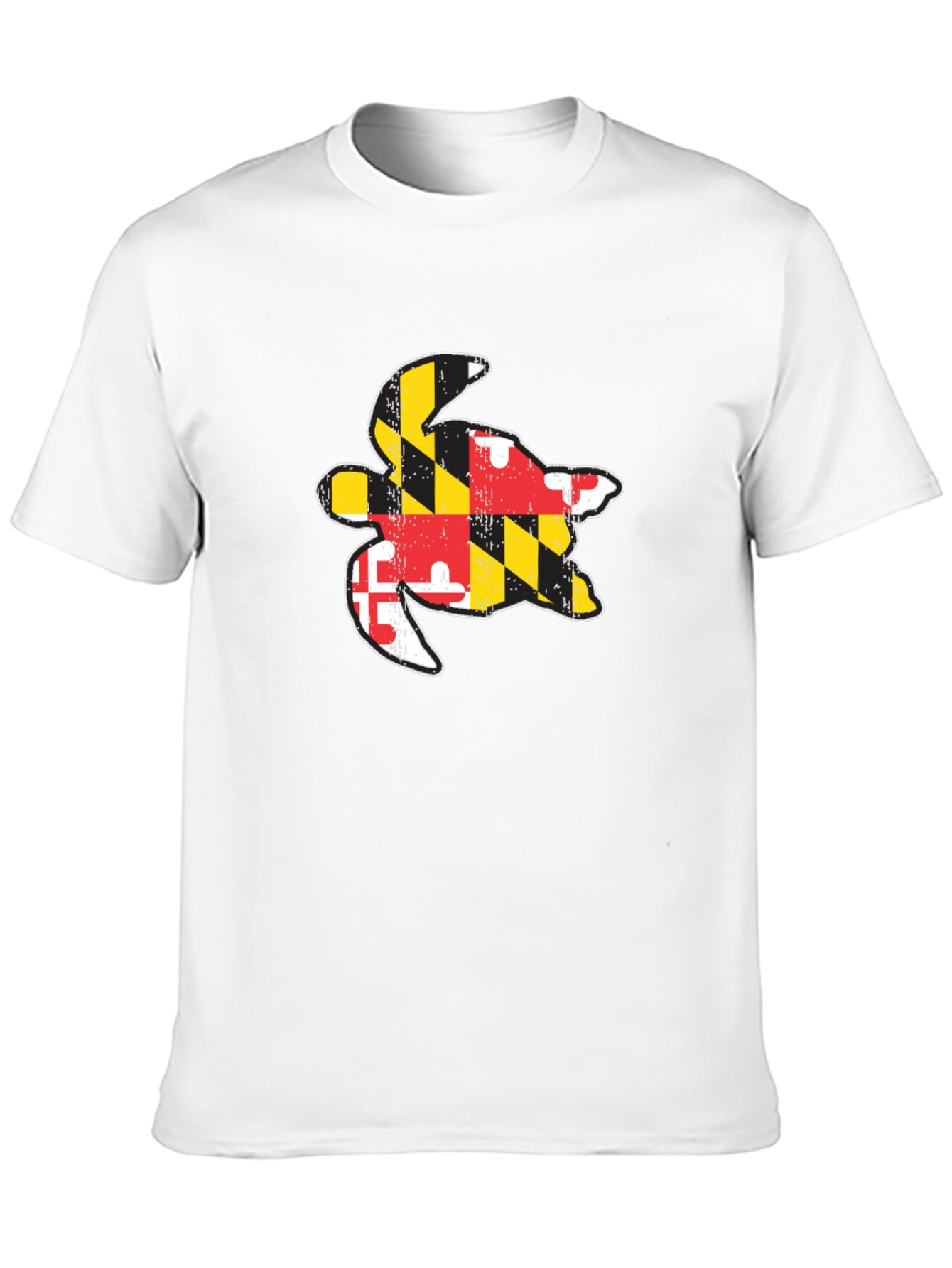 Maryland Flag Turtle Black T-Shirt
