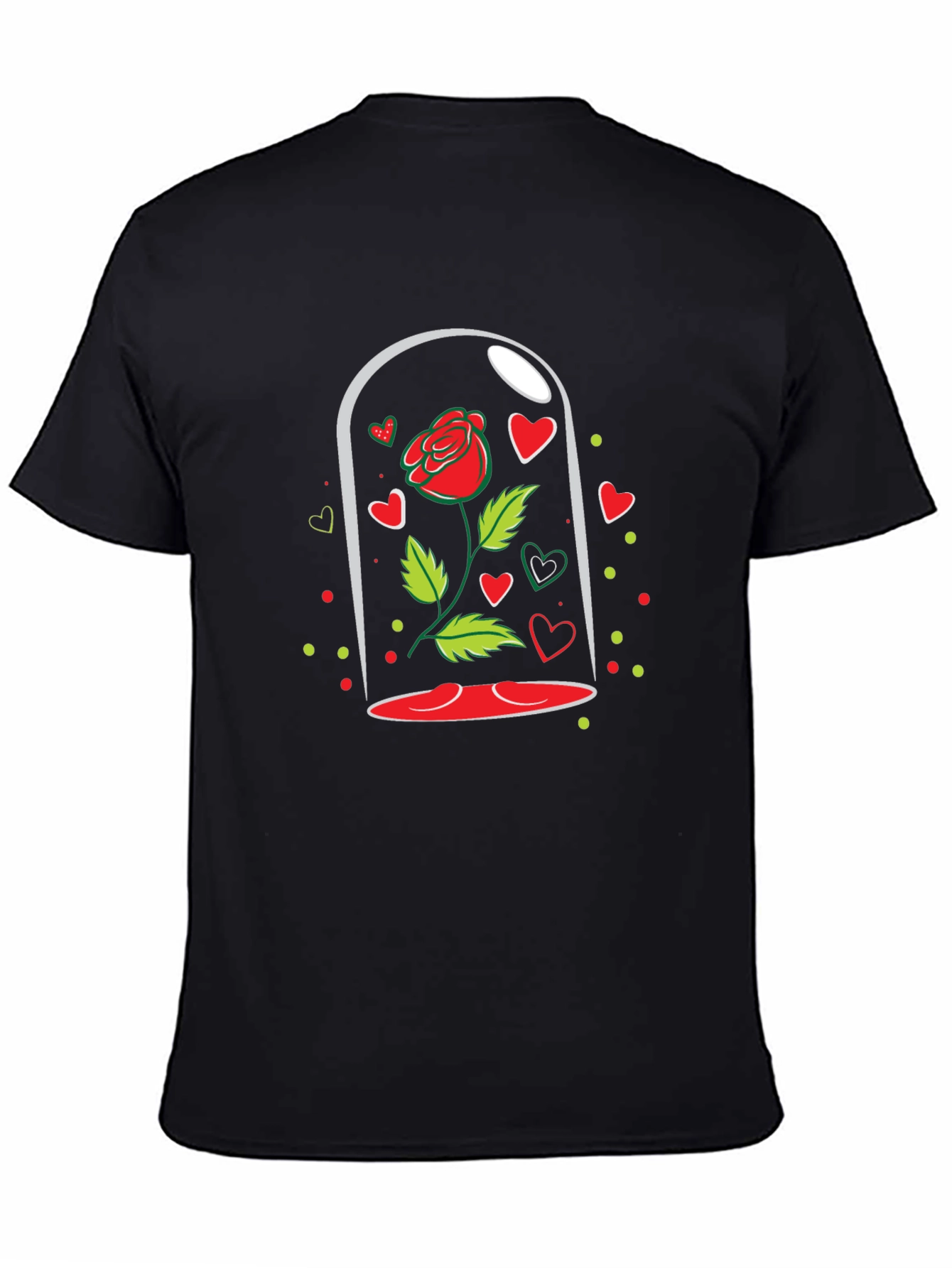 Enchanted Rose Black T-Shirt