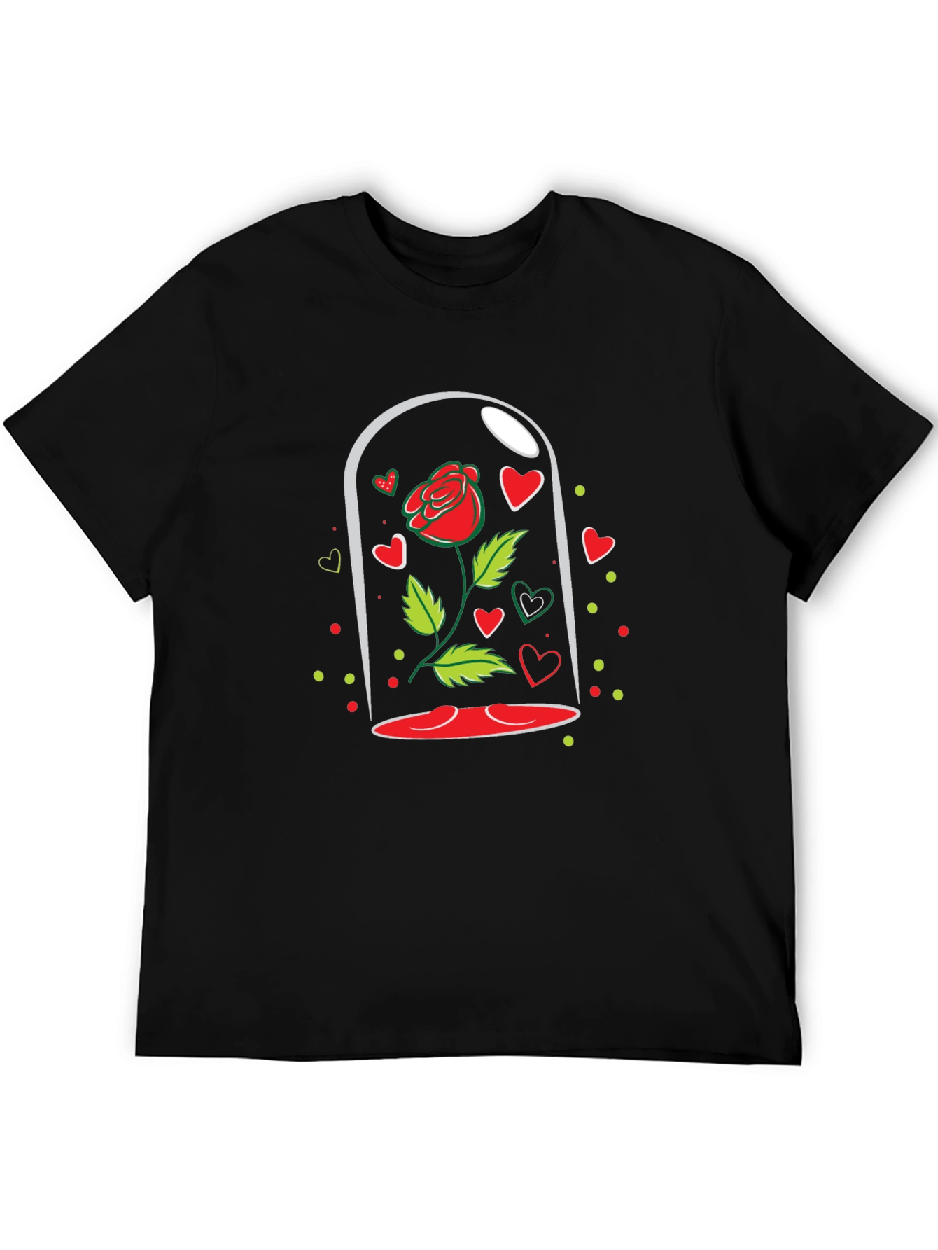 Enchanted Rose Black T-Shirt
