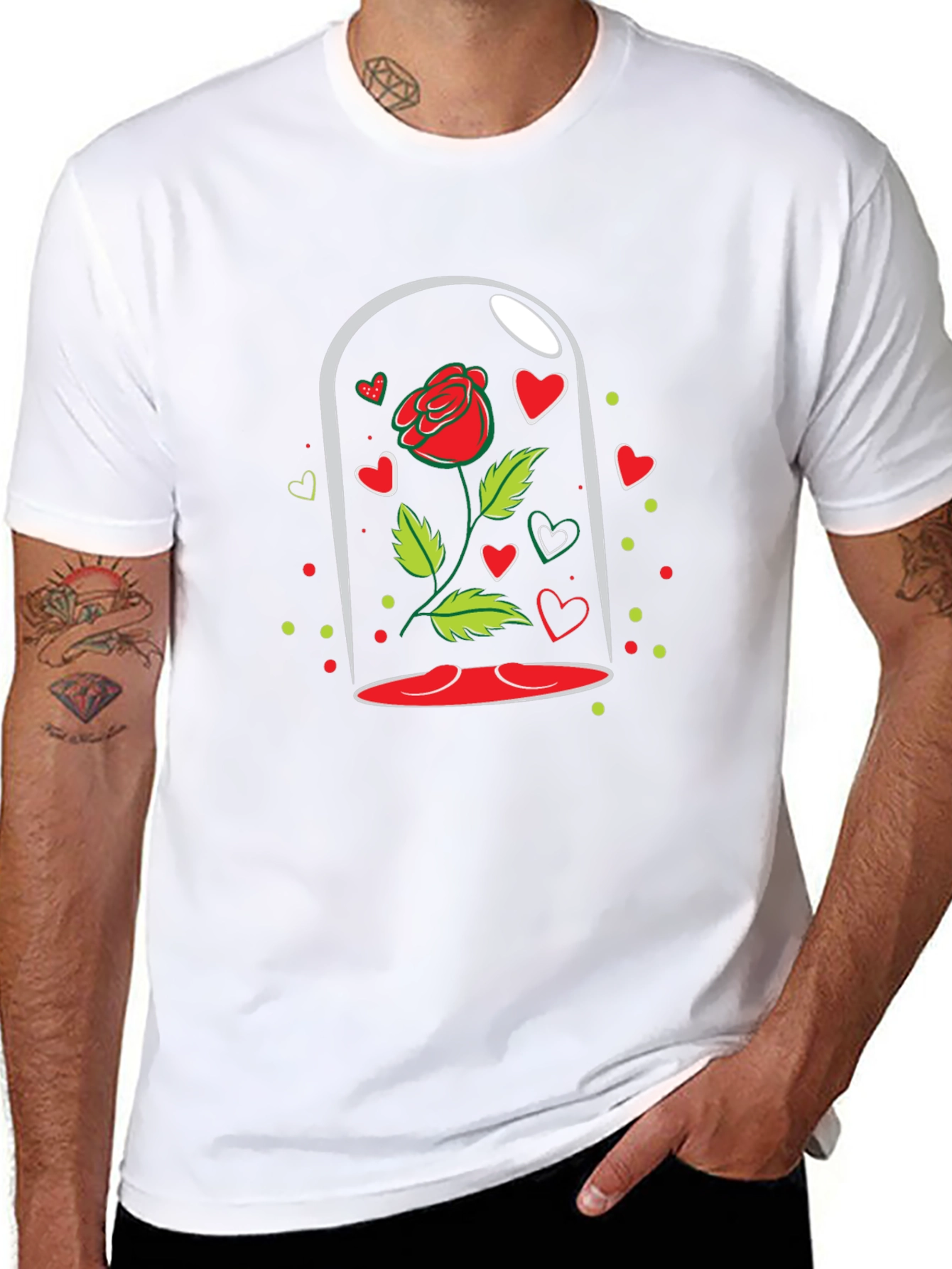 Enchanted Rose Black T-Shirt