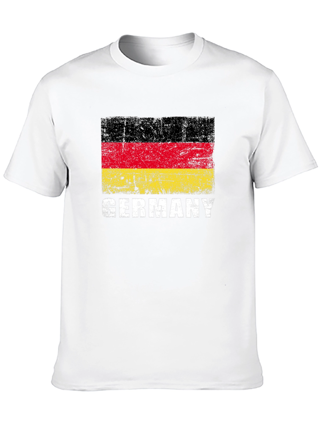 Germany Flag Graphic Tee - Black Cotton T-Shirt