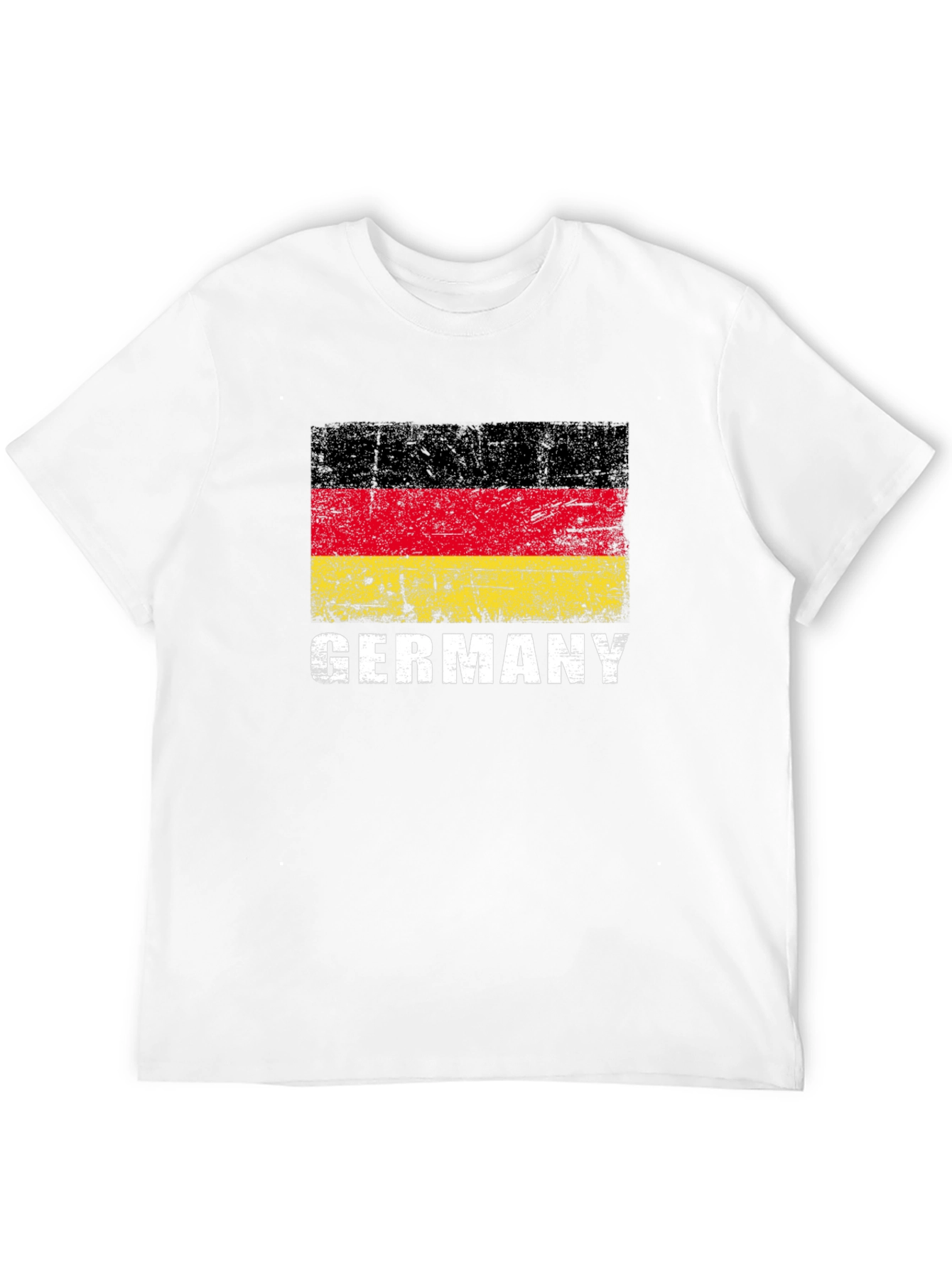 Germany Flag Graphic Tee - Black Cotton T-Shirt