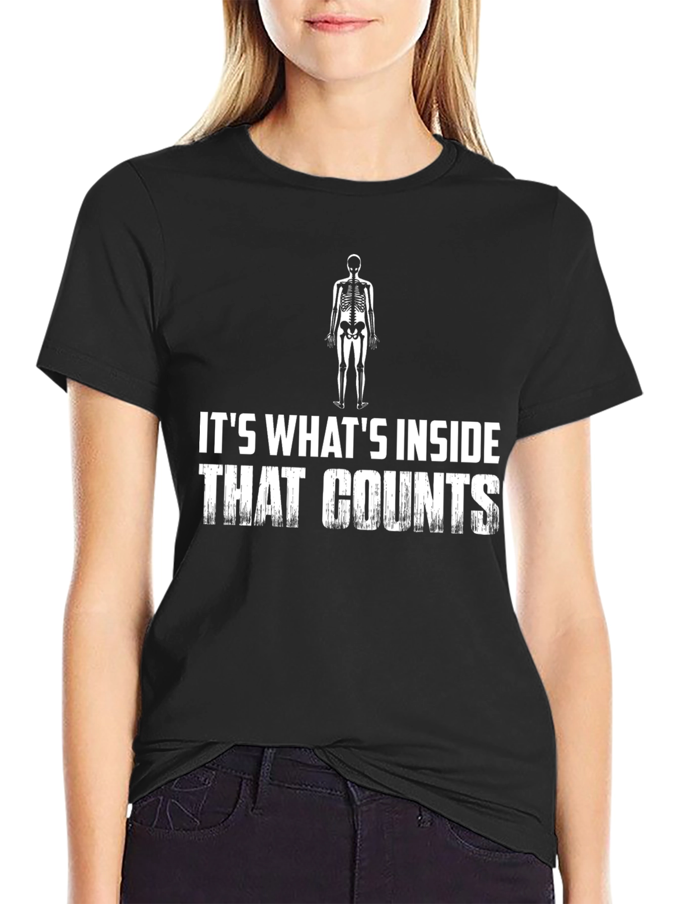 Funny Skeleton Inside Counts T-Shirt