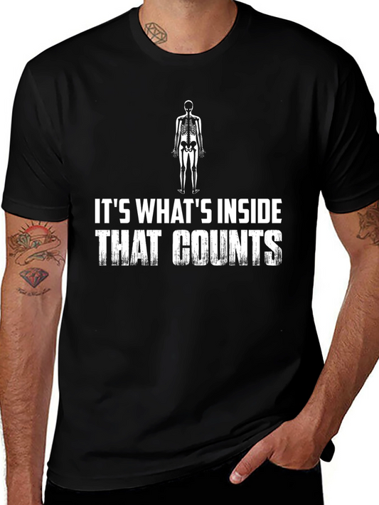 Funny Skeleton Inside Counts T-Shirt