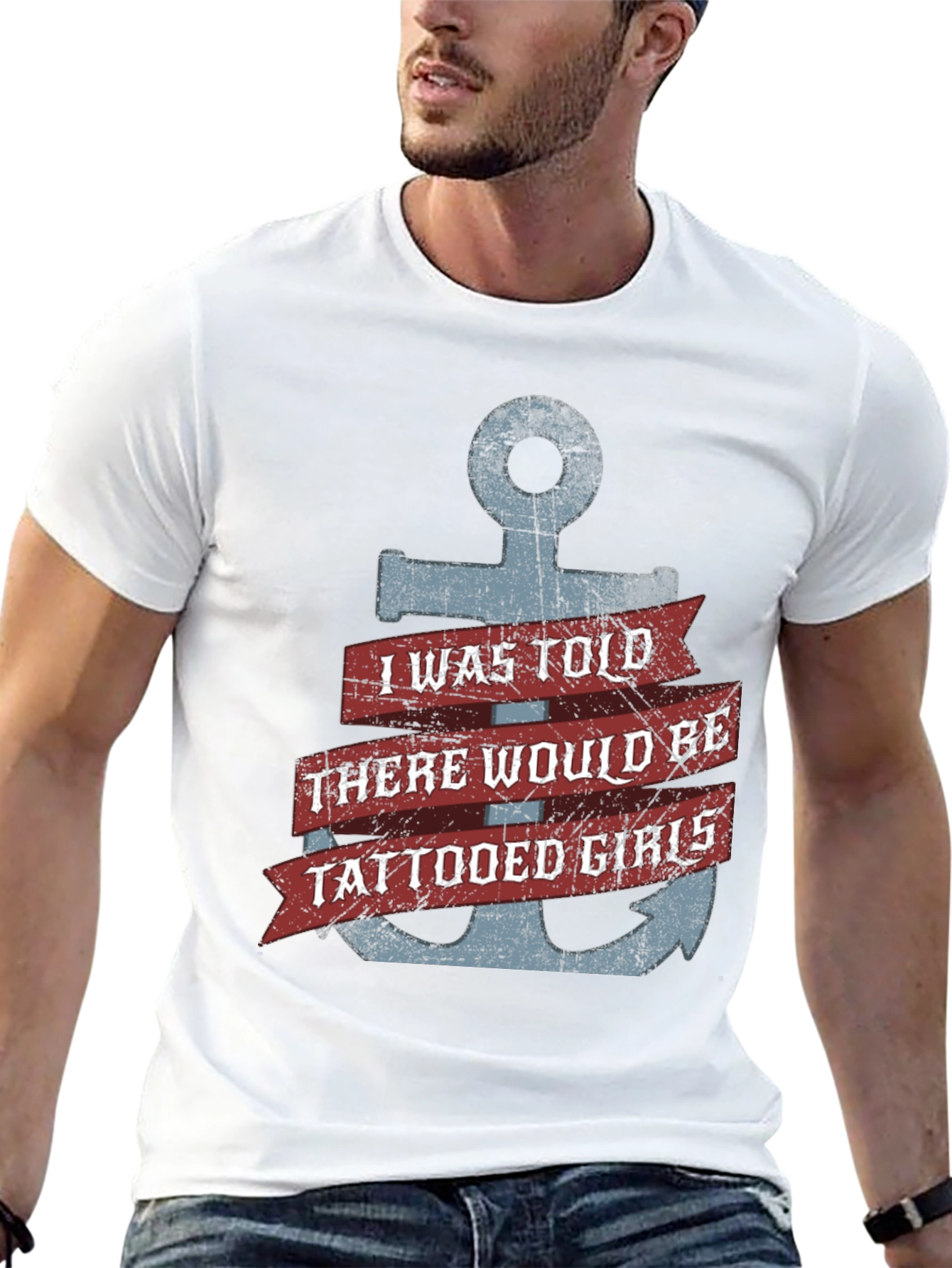 Tattooed Girls Anchor T-Shirt - Funny Graphic Tee