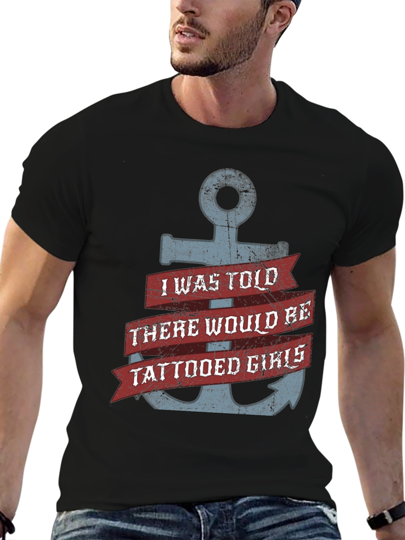 Tattooed Girls Anchor T-Shirt - Funny Graphic Tee