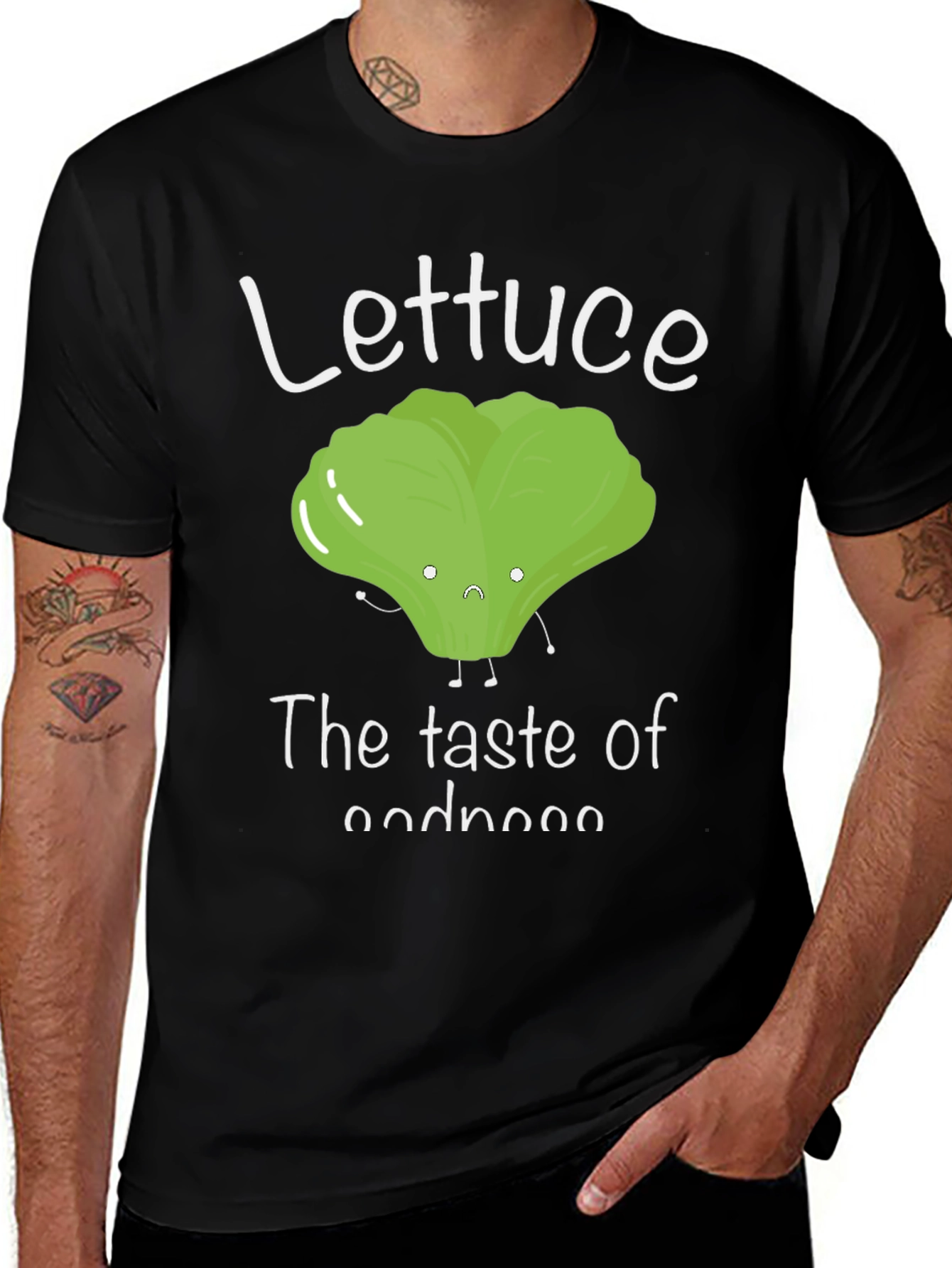 Lettuce The Taste of Goodness Funny Graphic Tee