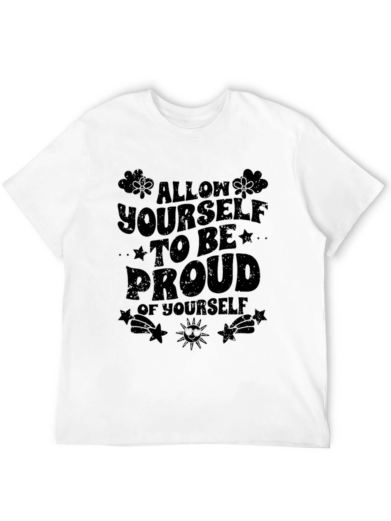 Proud Yourself Black Graphic Tee