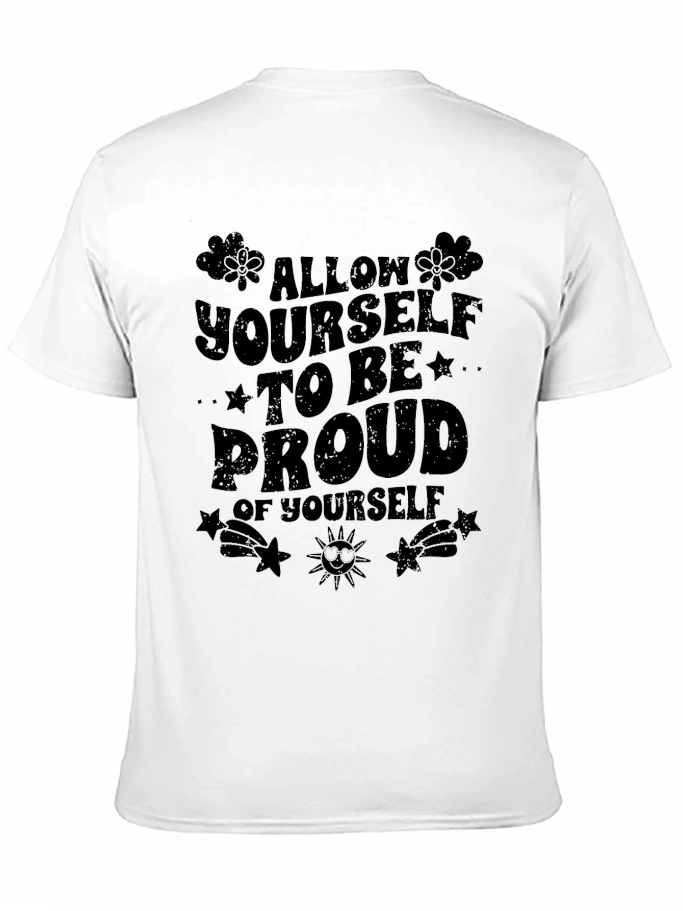 Proud Yourself Black Graphic Tee