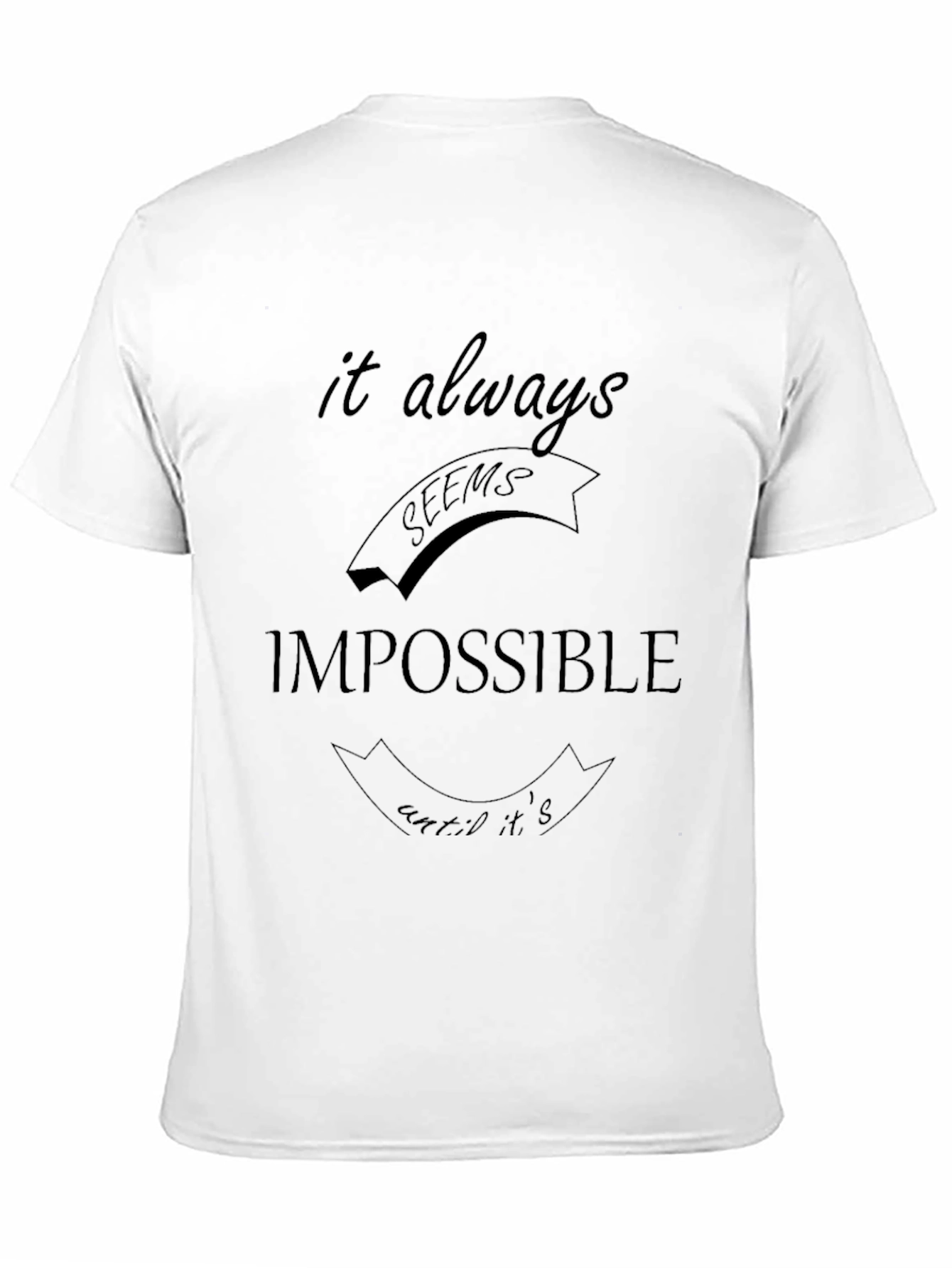 Impossible Slogan Black T-Shirt