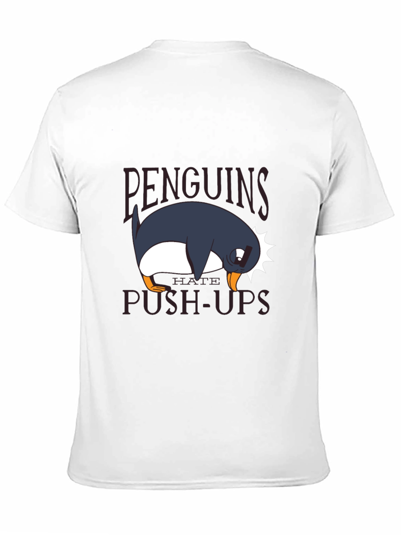 Penguins Hate Push-Ups Black T-Shirt