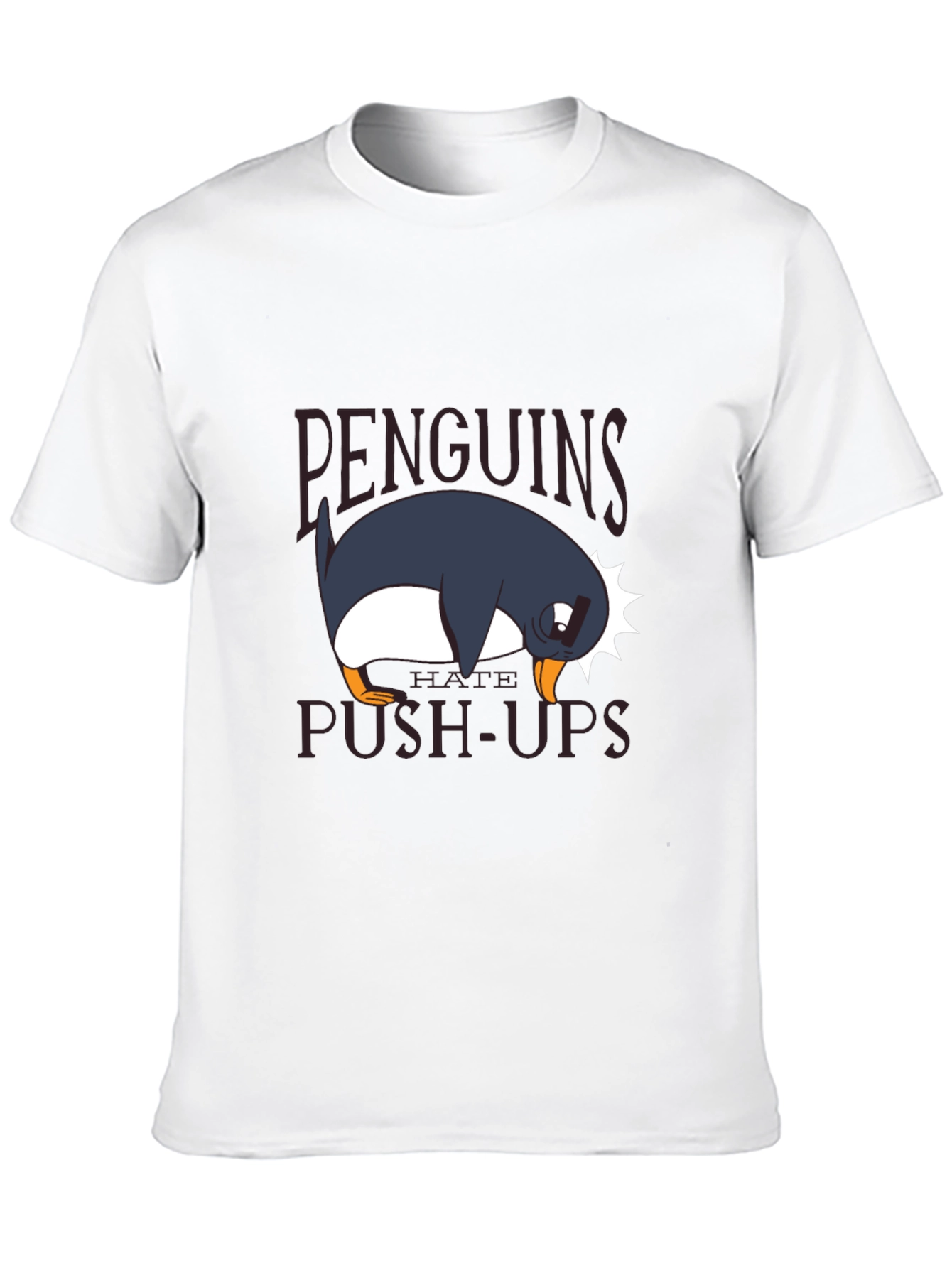 Penguins Hate Push-Ups Black T-Shirt