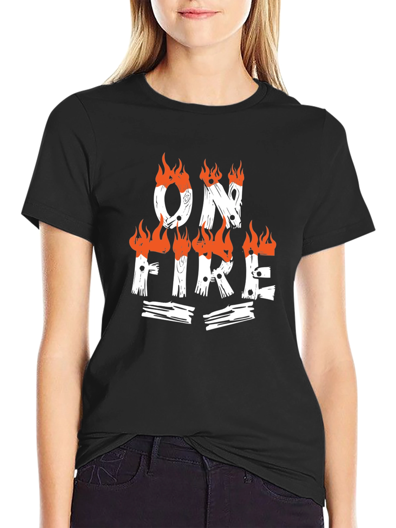 On Fire Graphic Tee - Black T-Shirt