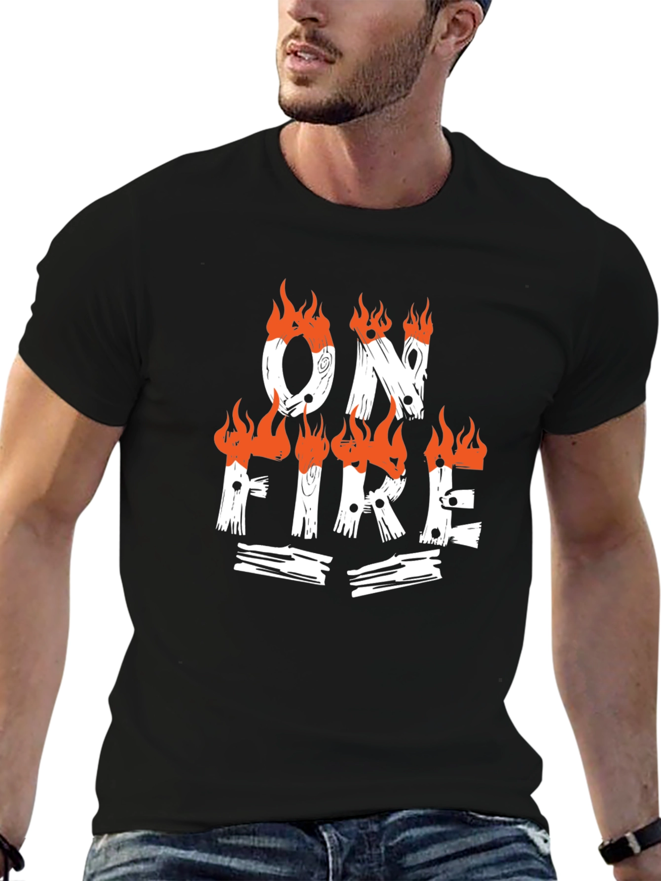 On Fire Graphic Tee - Black T-Shirt