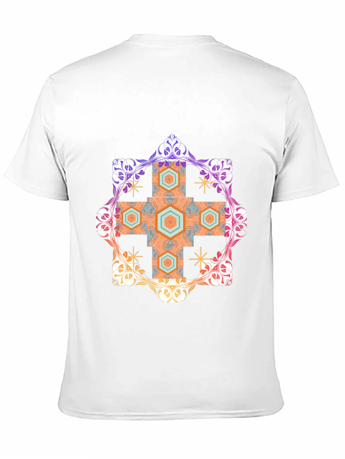 Geometric Ornament Black T-Shirt
