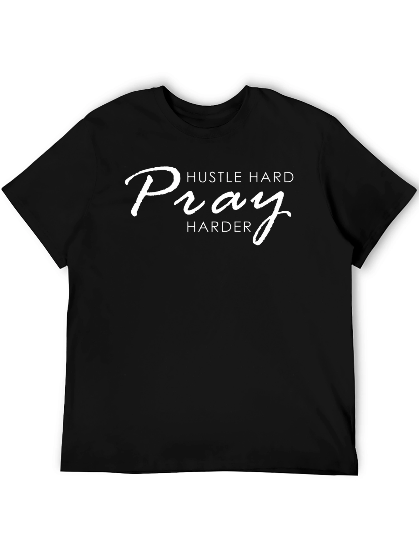 Hustle Hard Pray Harder Black T-Shirt