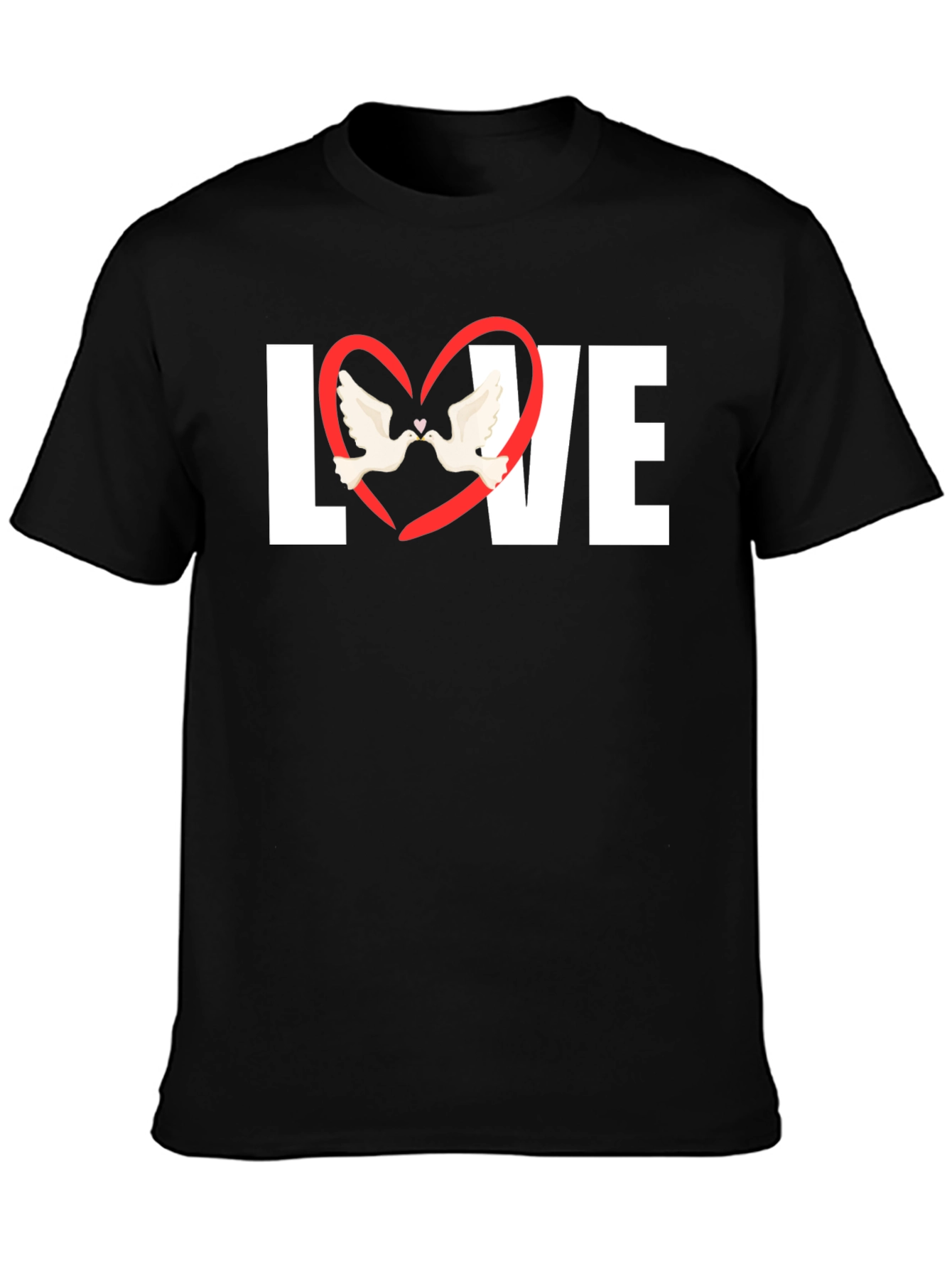 Love Heart Doves Graphic T-Shirt