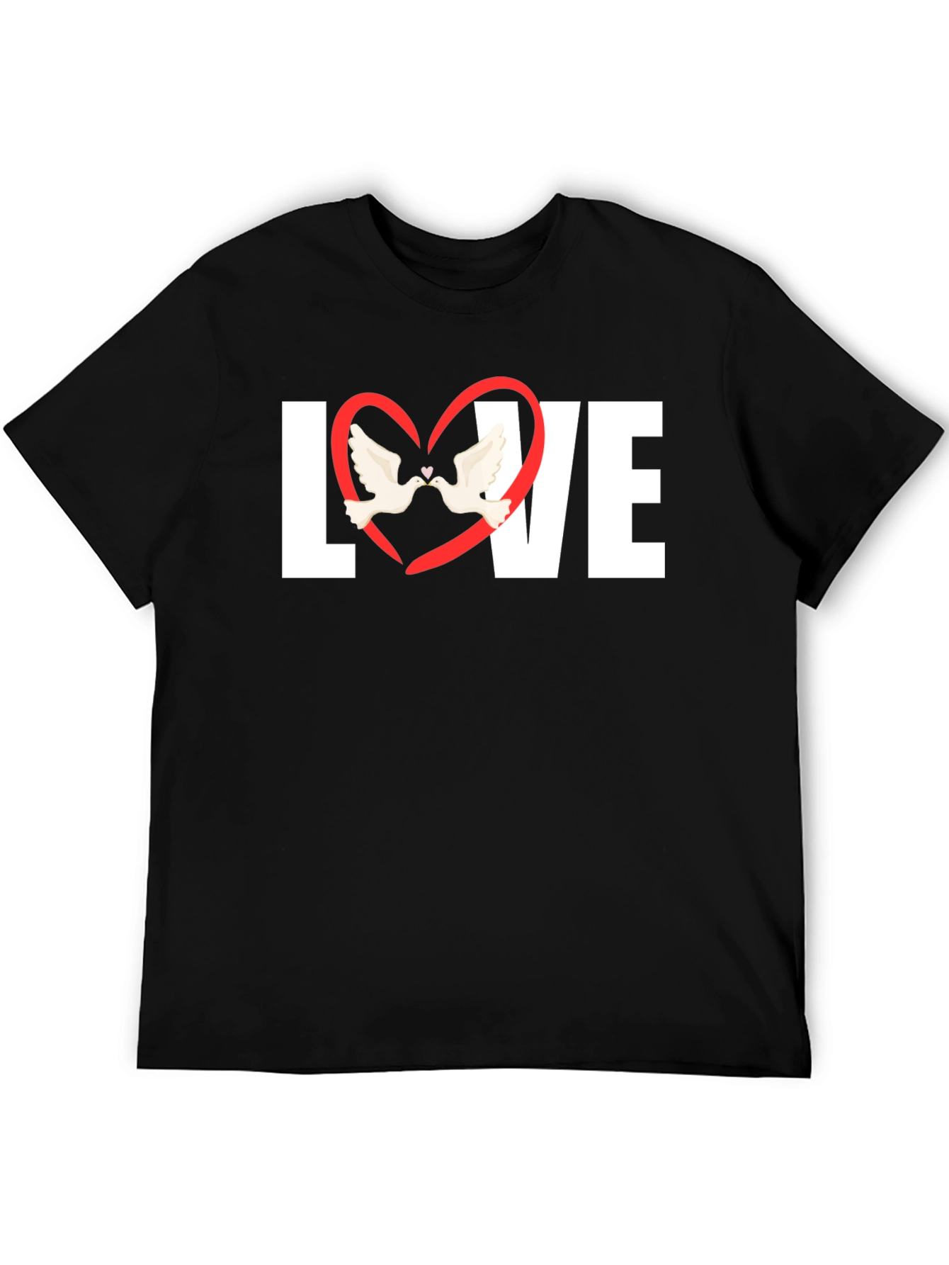 Love Heart Doves Graphic T-Shirt