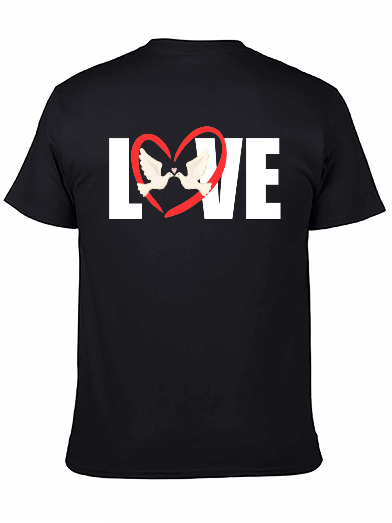 Love Heart Doves Graphic T-Shirt