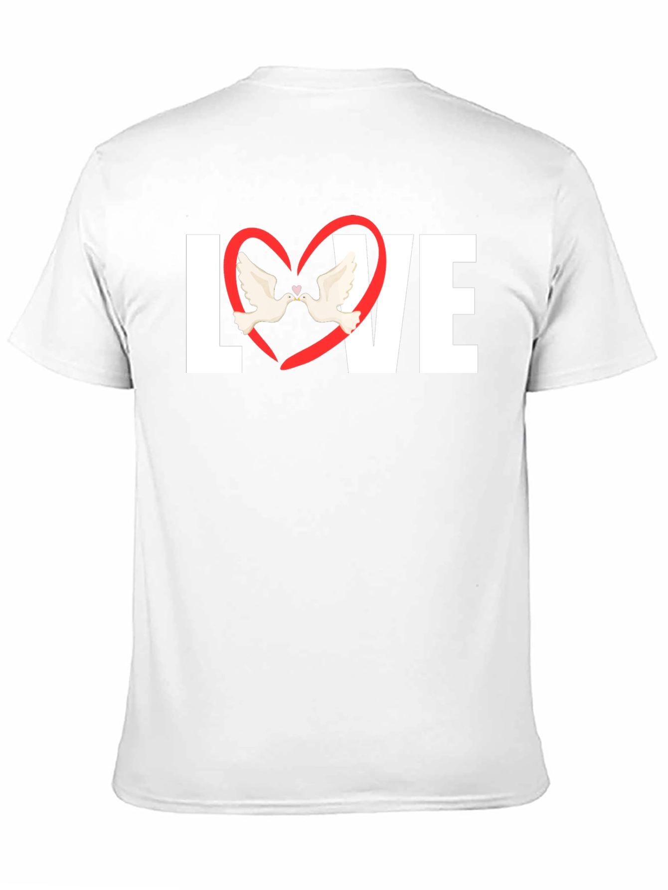 Love Heart Doves Graphic T-Shirt