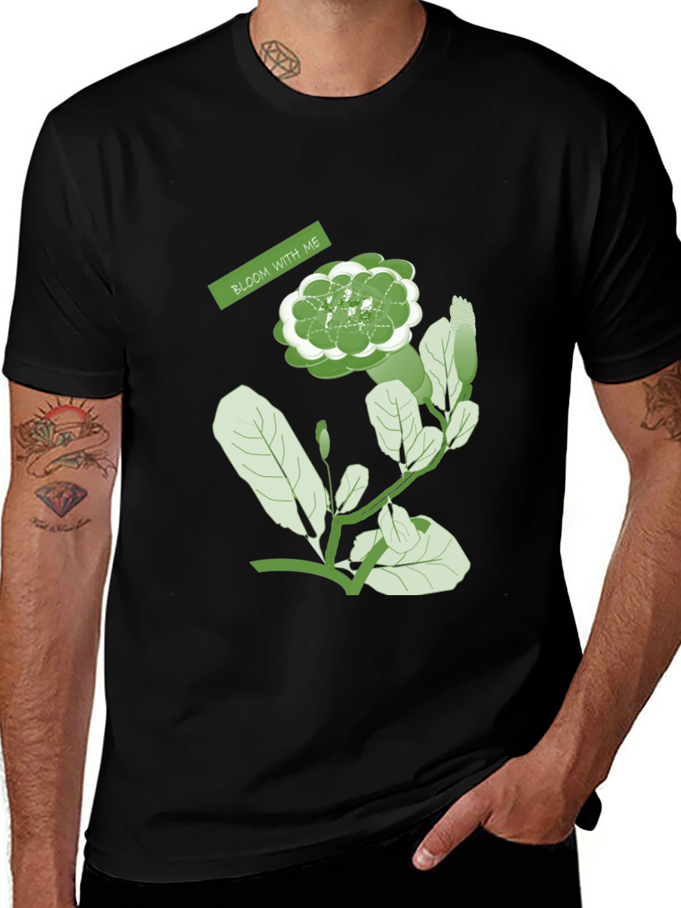 Bloom With Me Graphic Tee - Nature Inspired Design