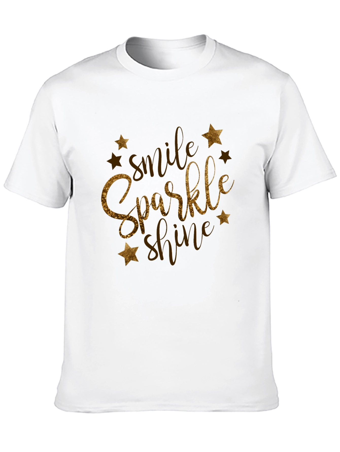 Smile Sparkle Shine Black Graphic Tee