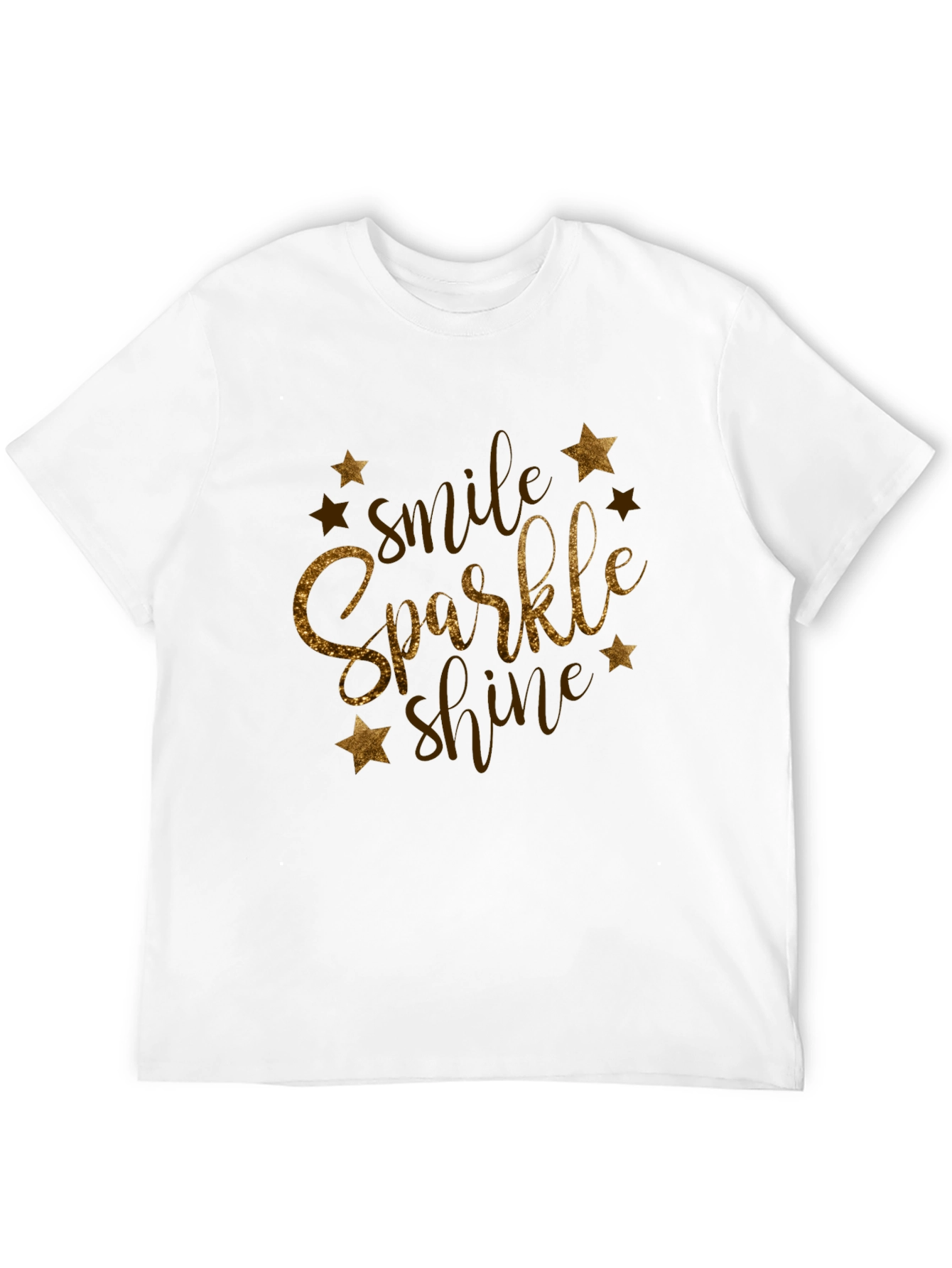 Smile Sparkle Shine Black Graphic Tee