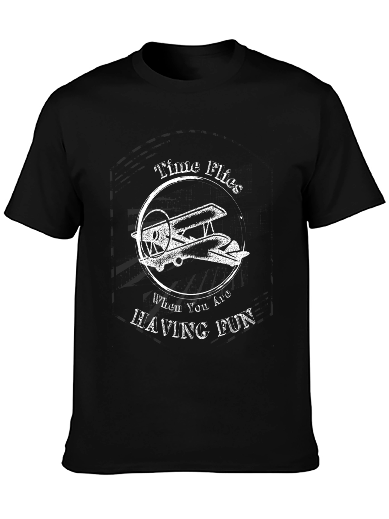 Time Flies T-Shirt - Airplane Graphic Tee