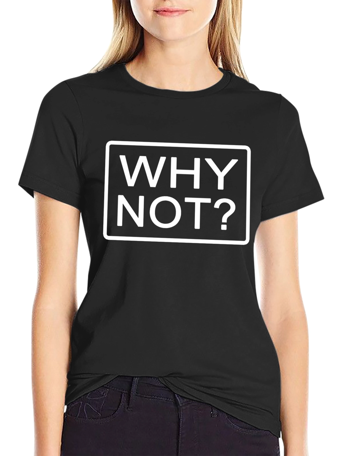 Why Not Graphic Tee - Black