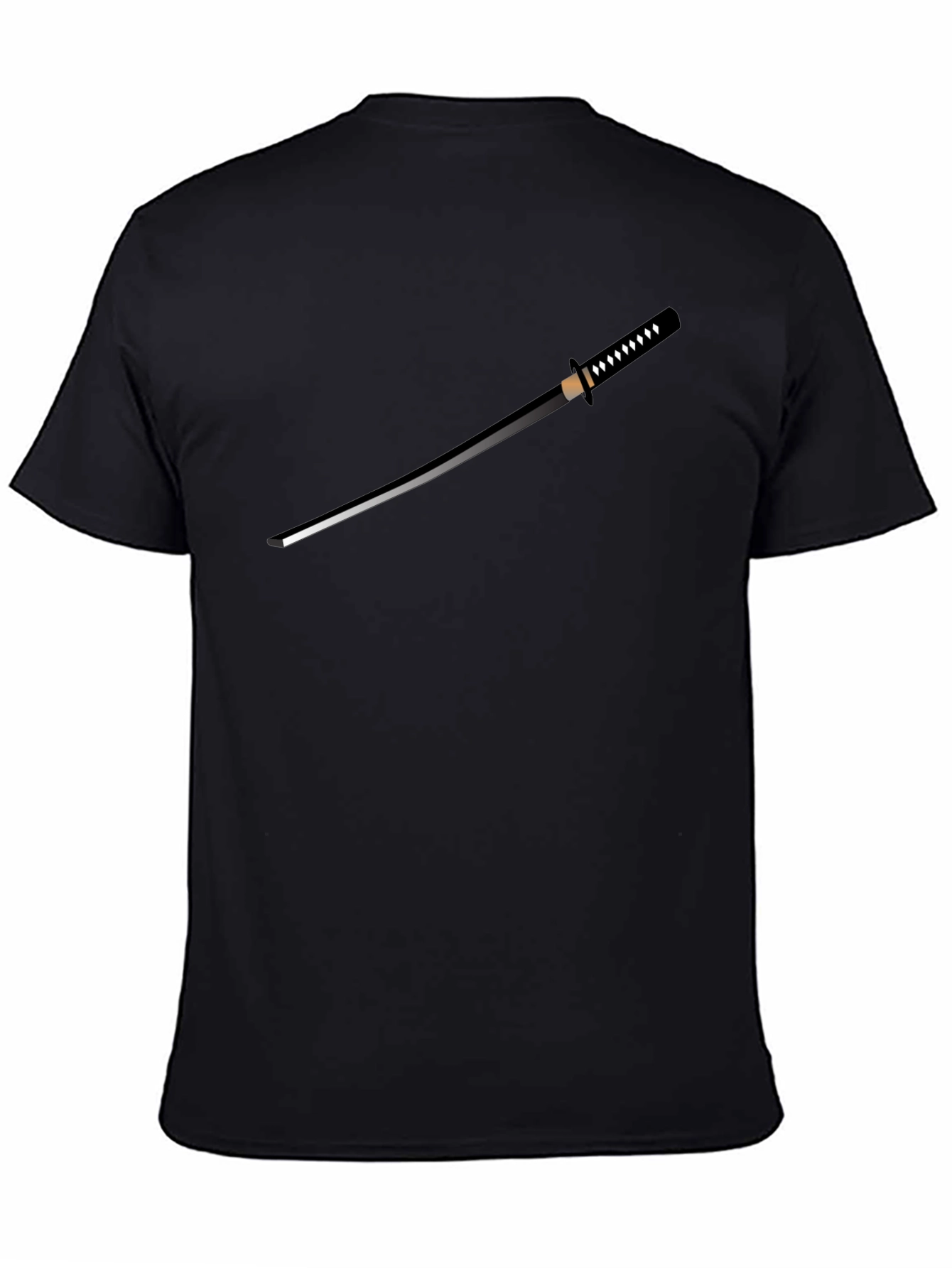 Katana Graphic T-Shirt - Black Crew Neck Tee