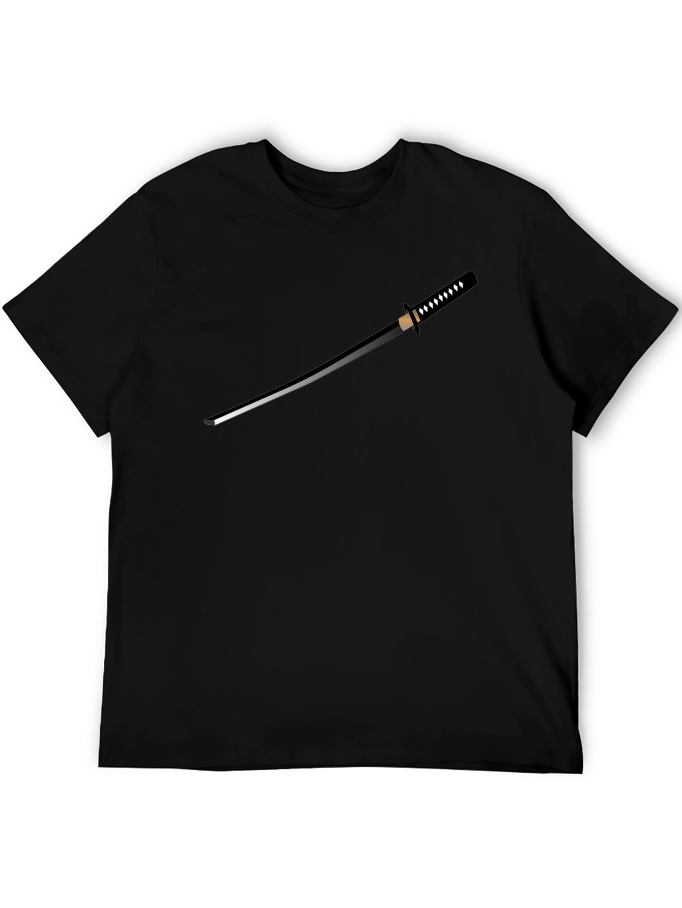 Katana Graphic T-Shirt - Black Crew Neck Tee