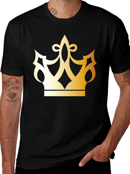 Golden Crown Graphic Black T-Shirt