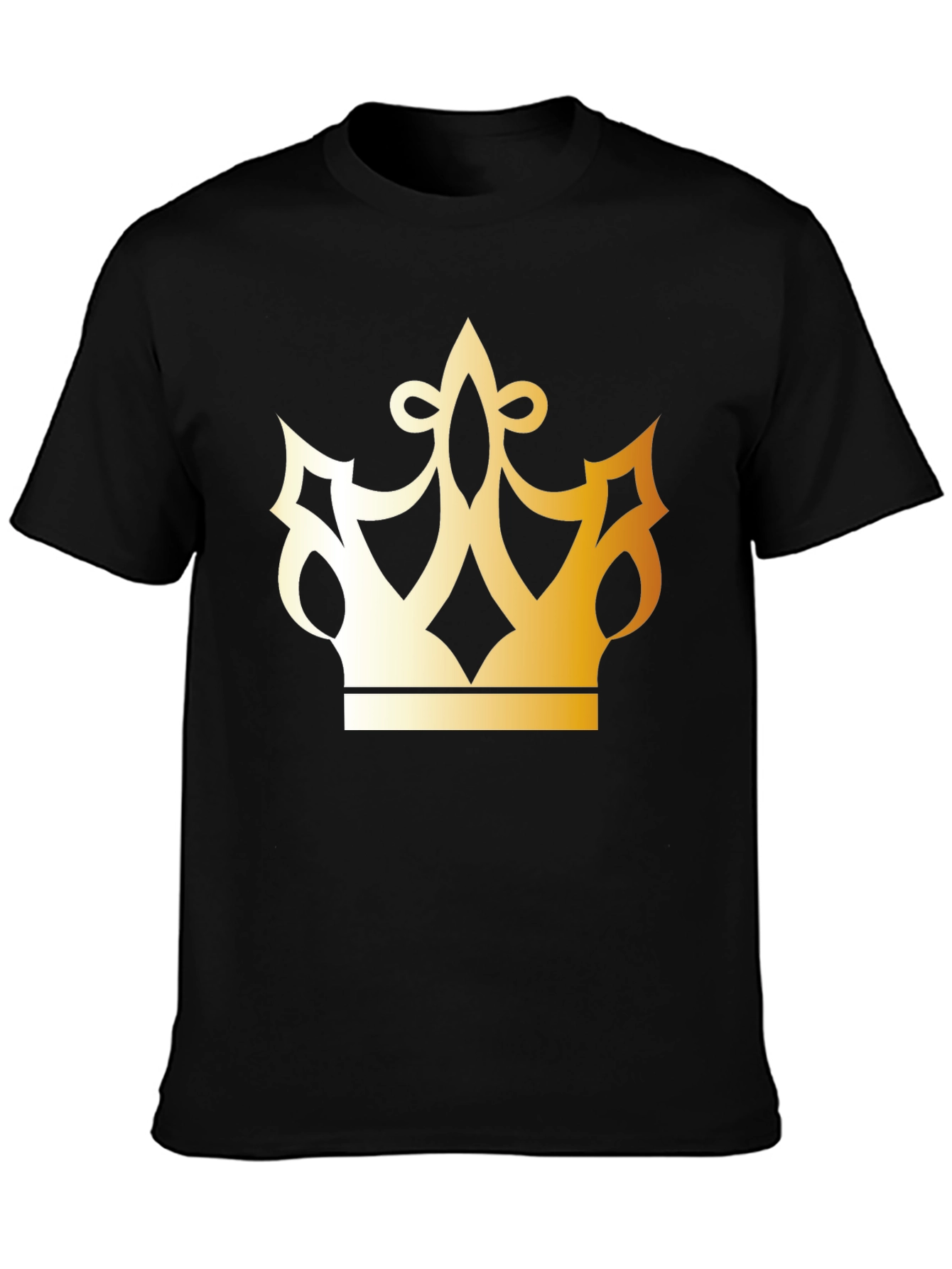 Golden Crown Graphic Black T-Shirt