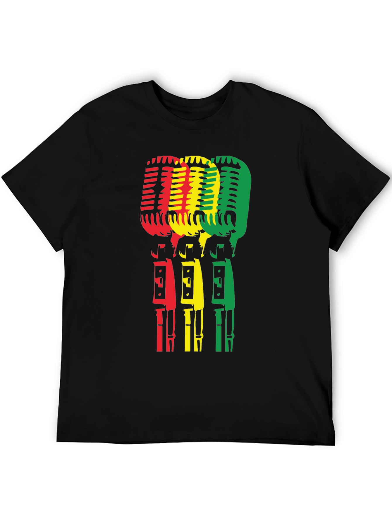 Rasta Microphone Graphic T-Shirt