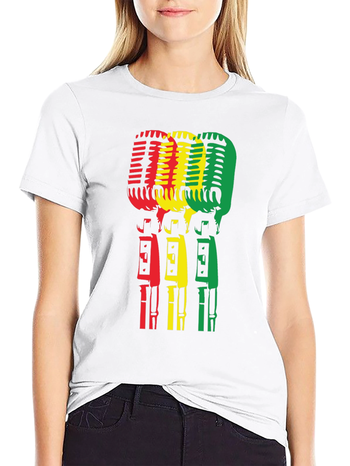 Rasta Microphone Graphic T-Shirt